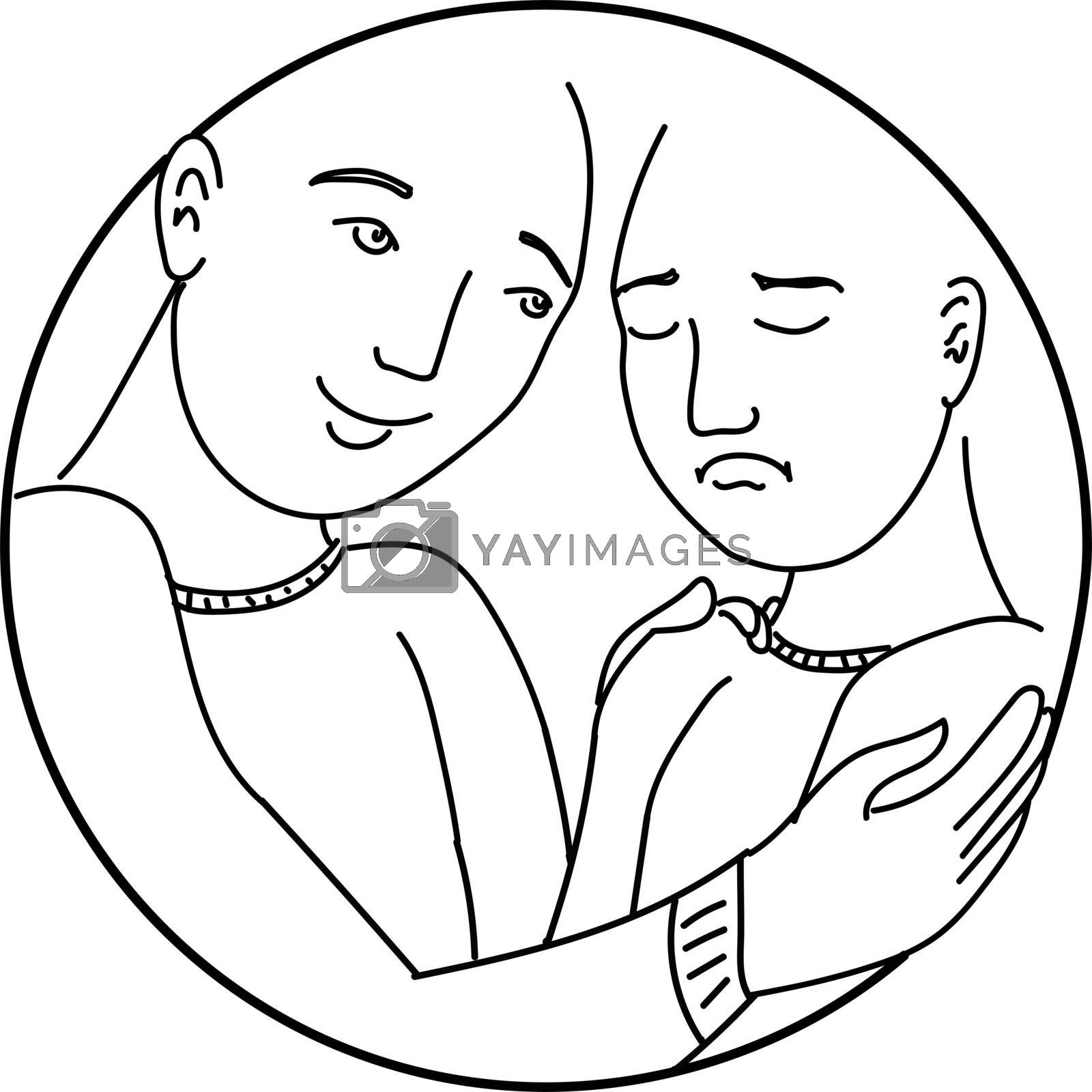 Royalty free image of People calming each other. Friends or lovers are together when their close person in trouble. by Arinase