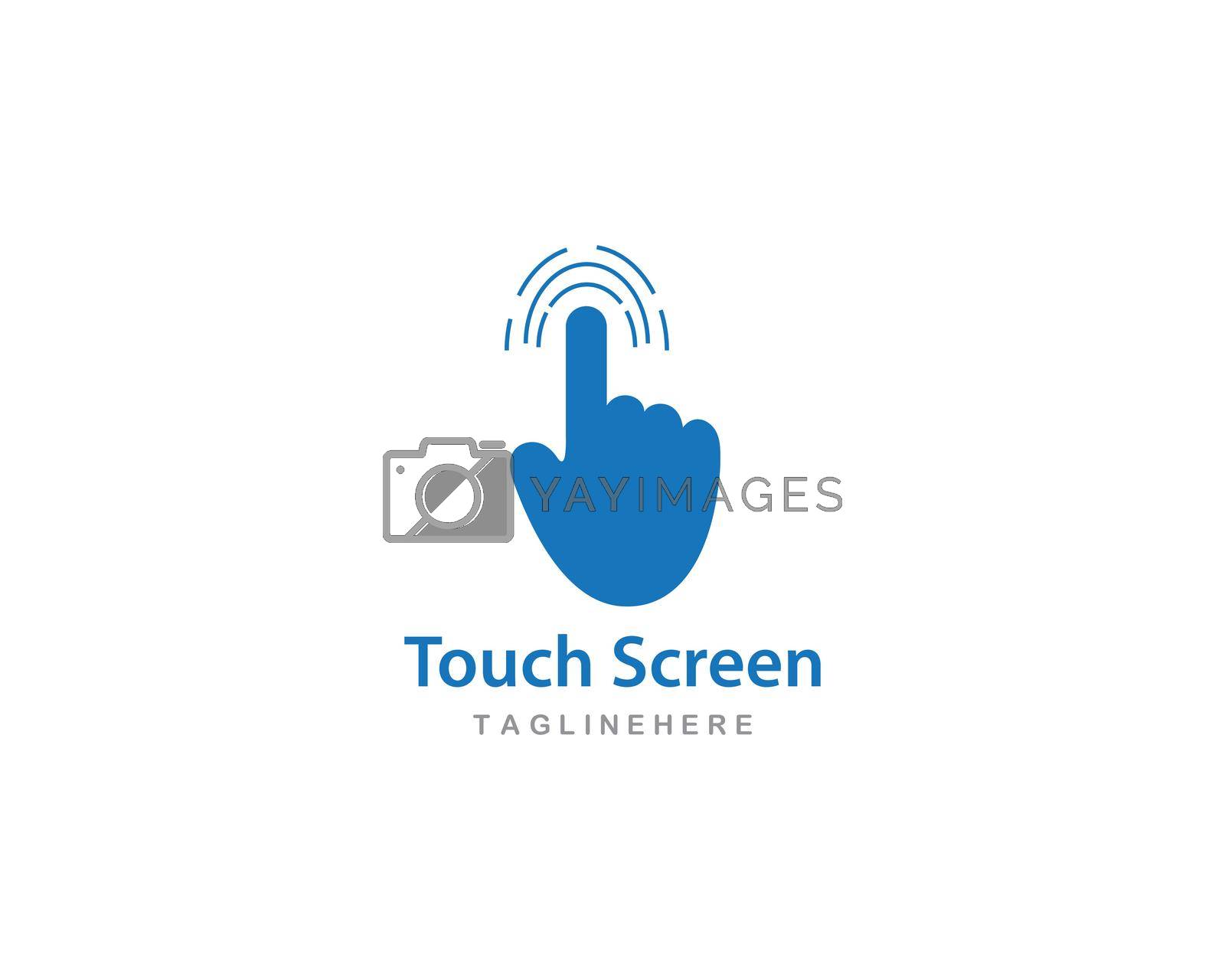 Digital touch technology logo vector