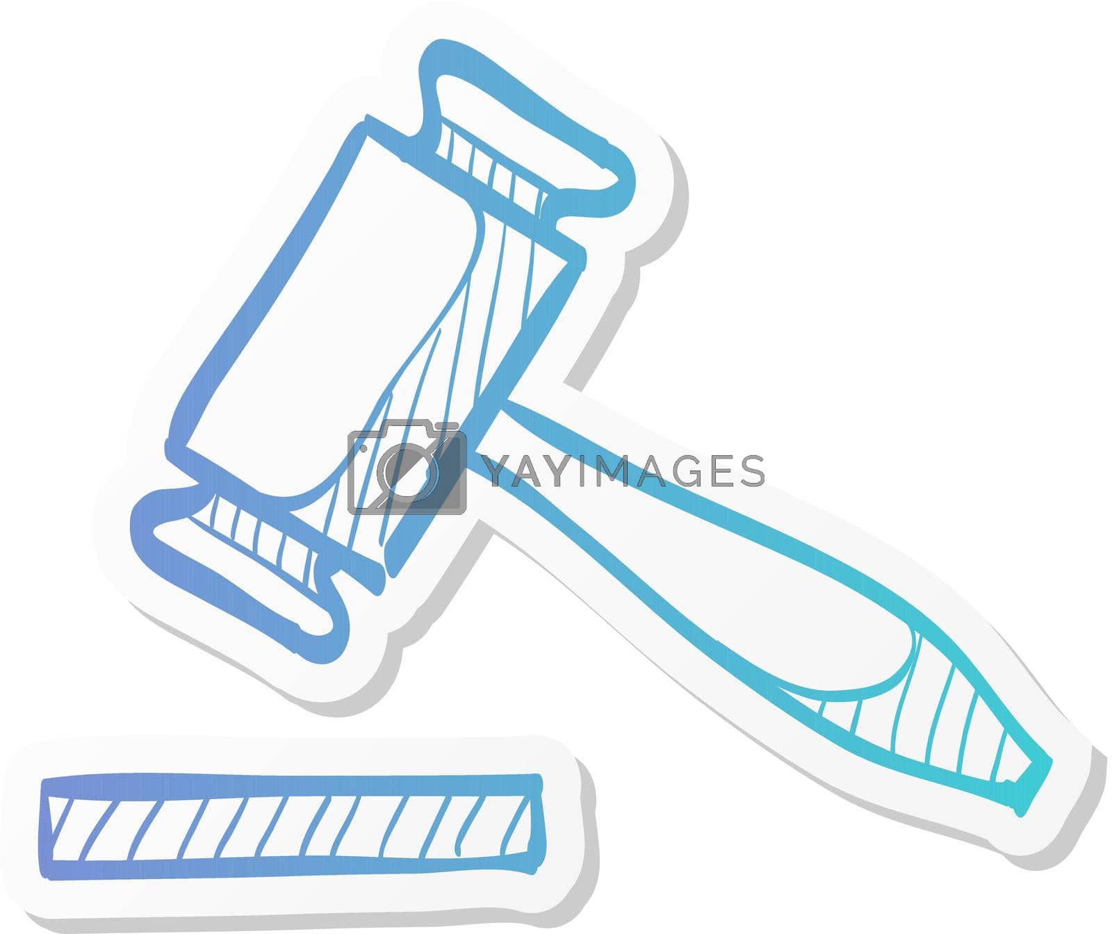 Royalty free image of Sticker style icon - Wood hammer by puruan