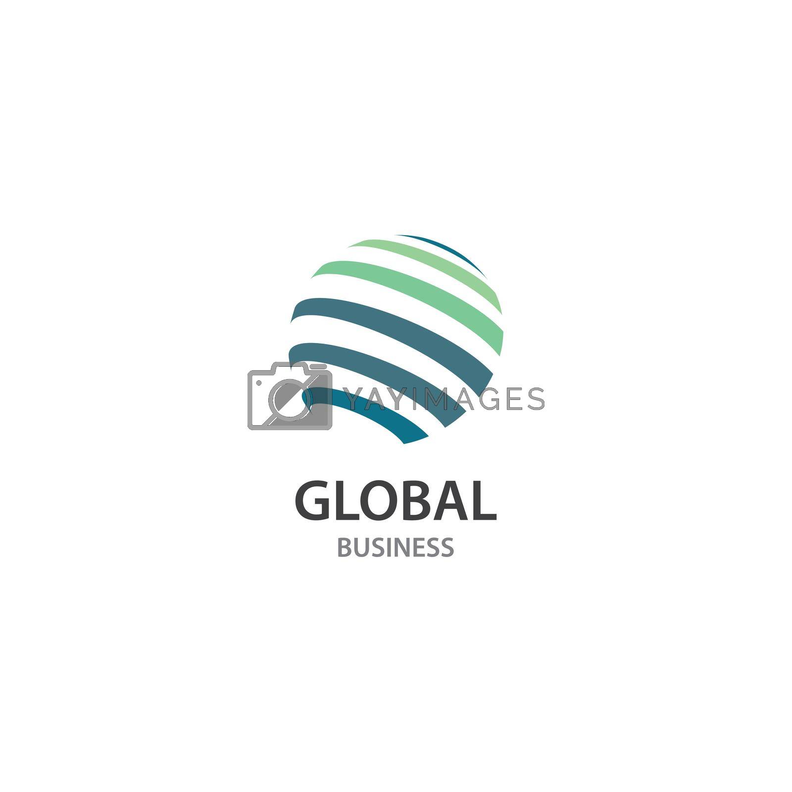 Globe technology ilustration logo vector template