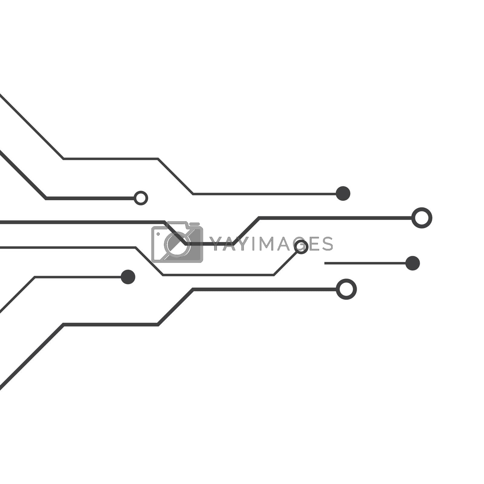 Circuit technology illustration vector template
