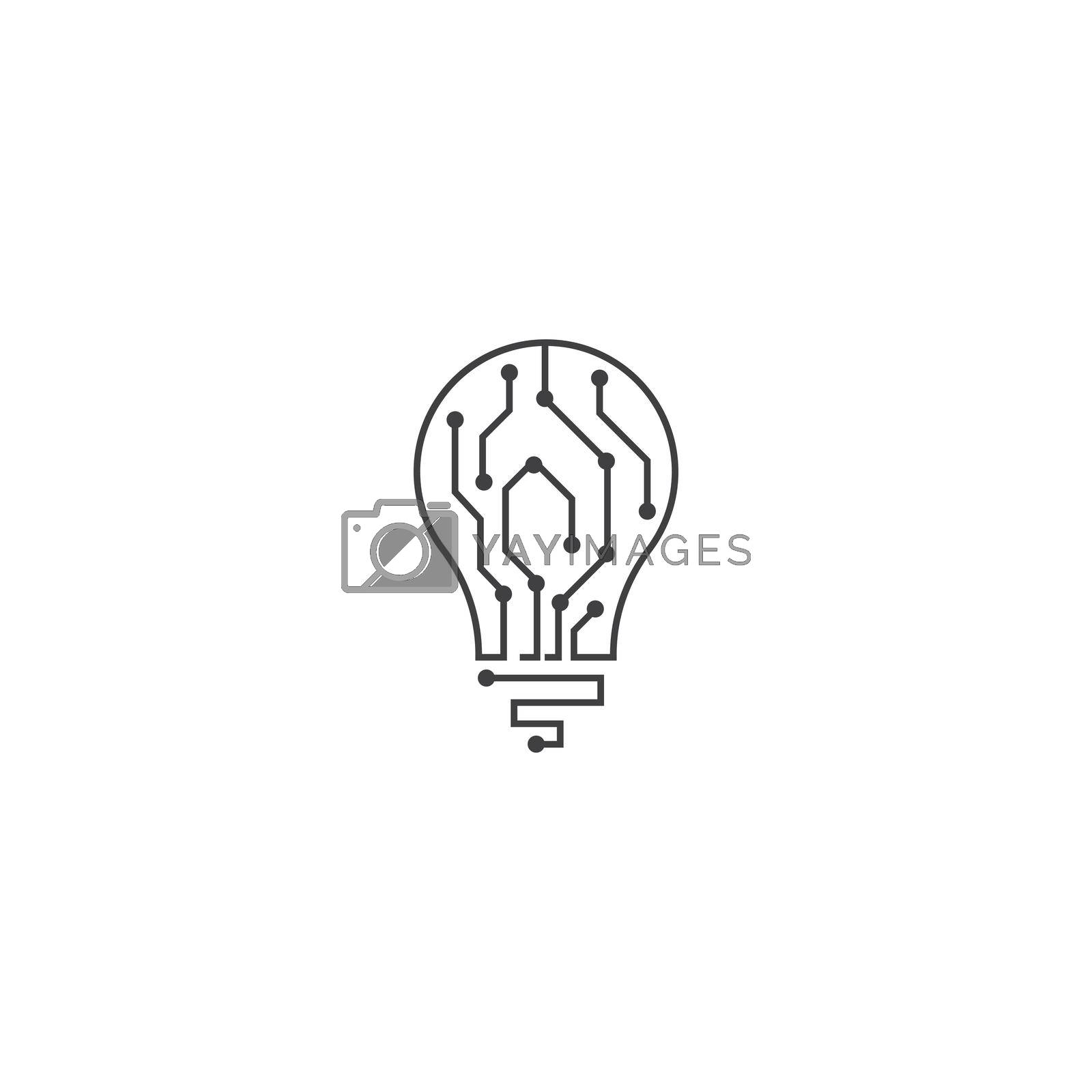 Bulb technology logo vector template