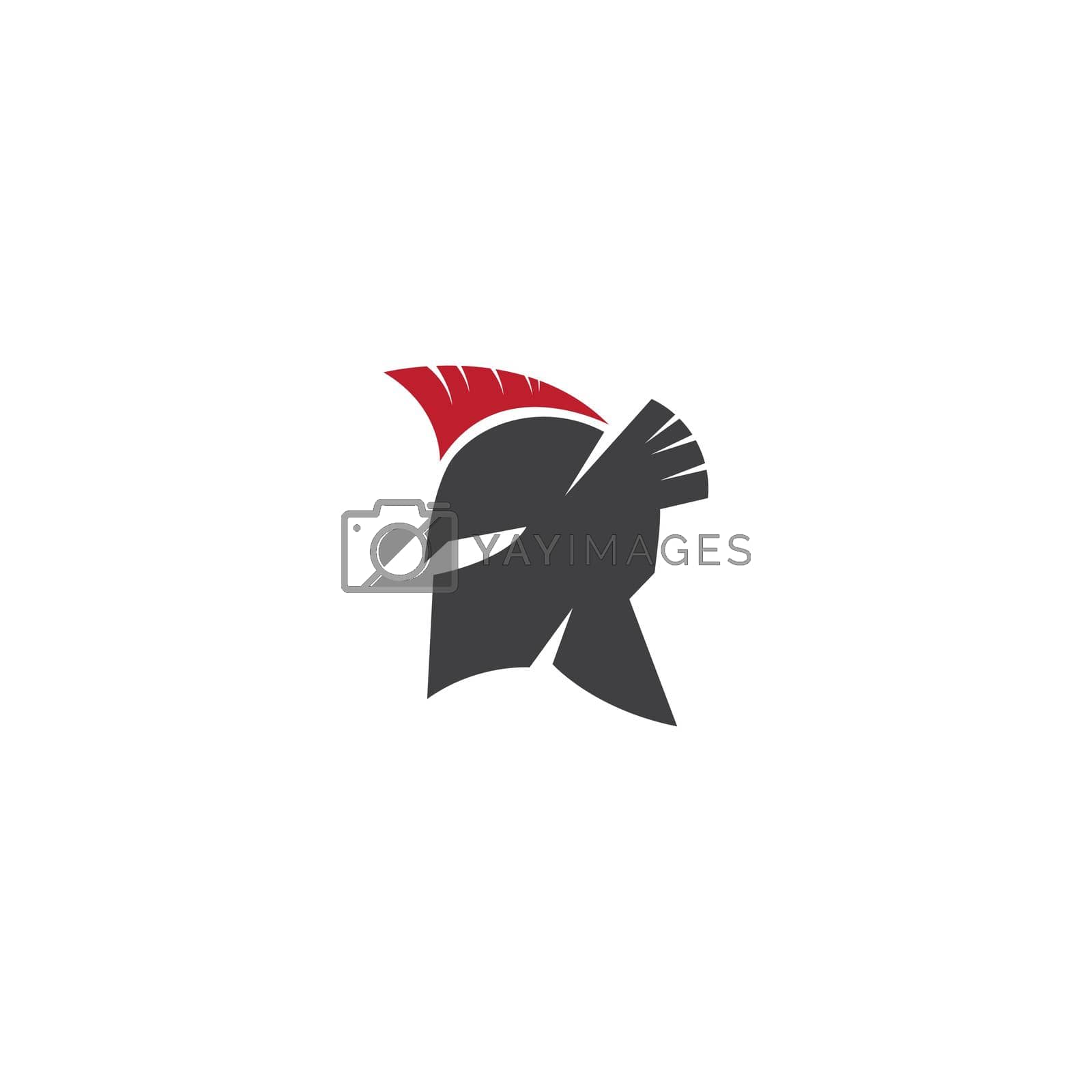 Royalty free image of Spartan helmet logo by awk