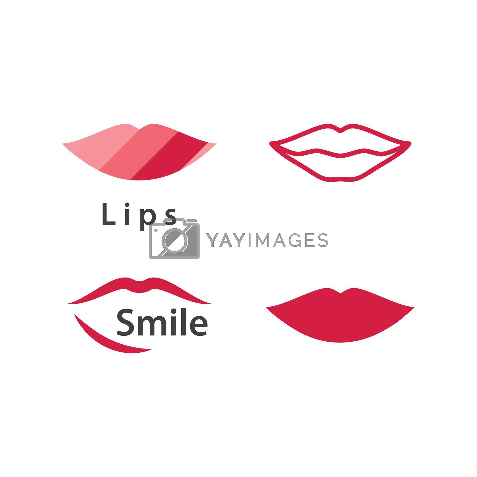 Beauty lips women illustration icon vector template