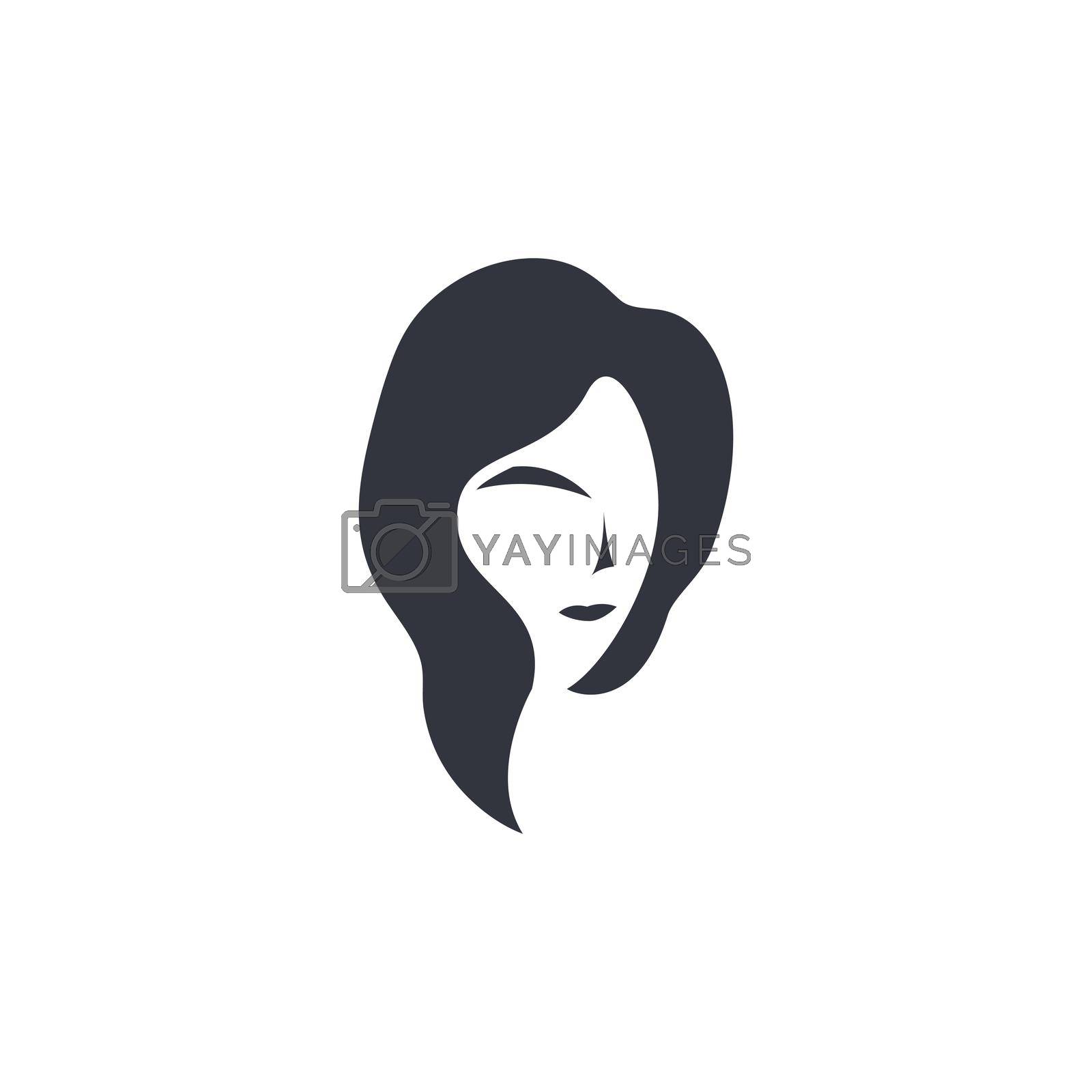 Beauty Women face silhouette logo design