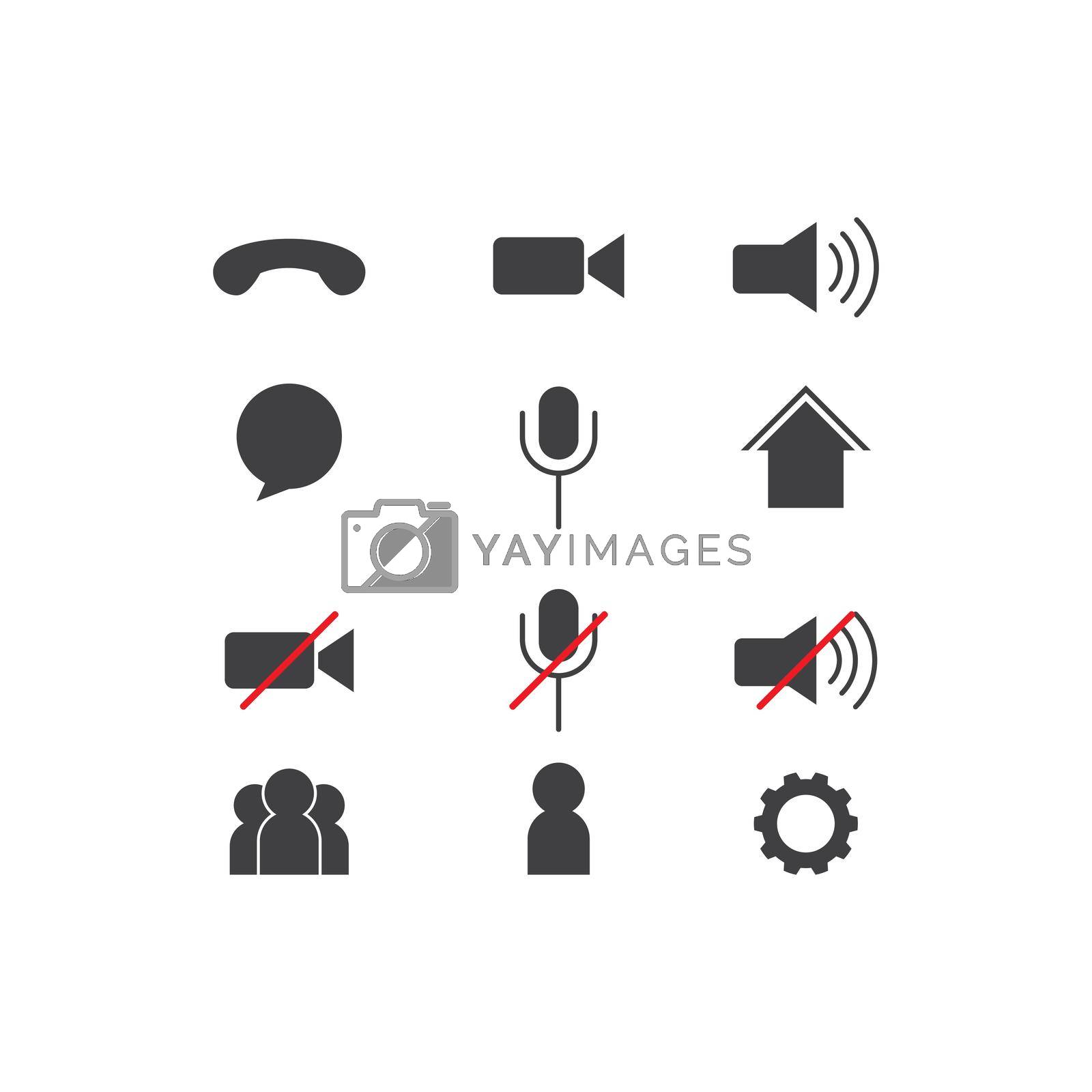 Royalty free image of communication button by awk
