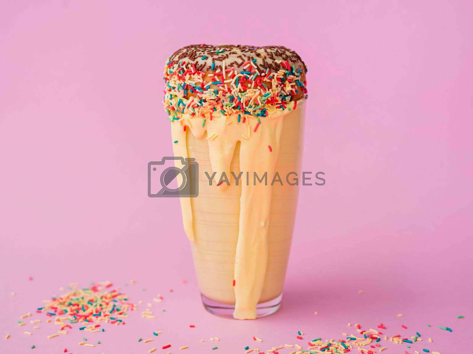Royalty free image of delicious milkshake with sprinkles. High quality photo by Zahard