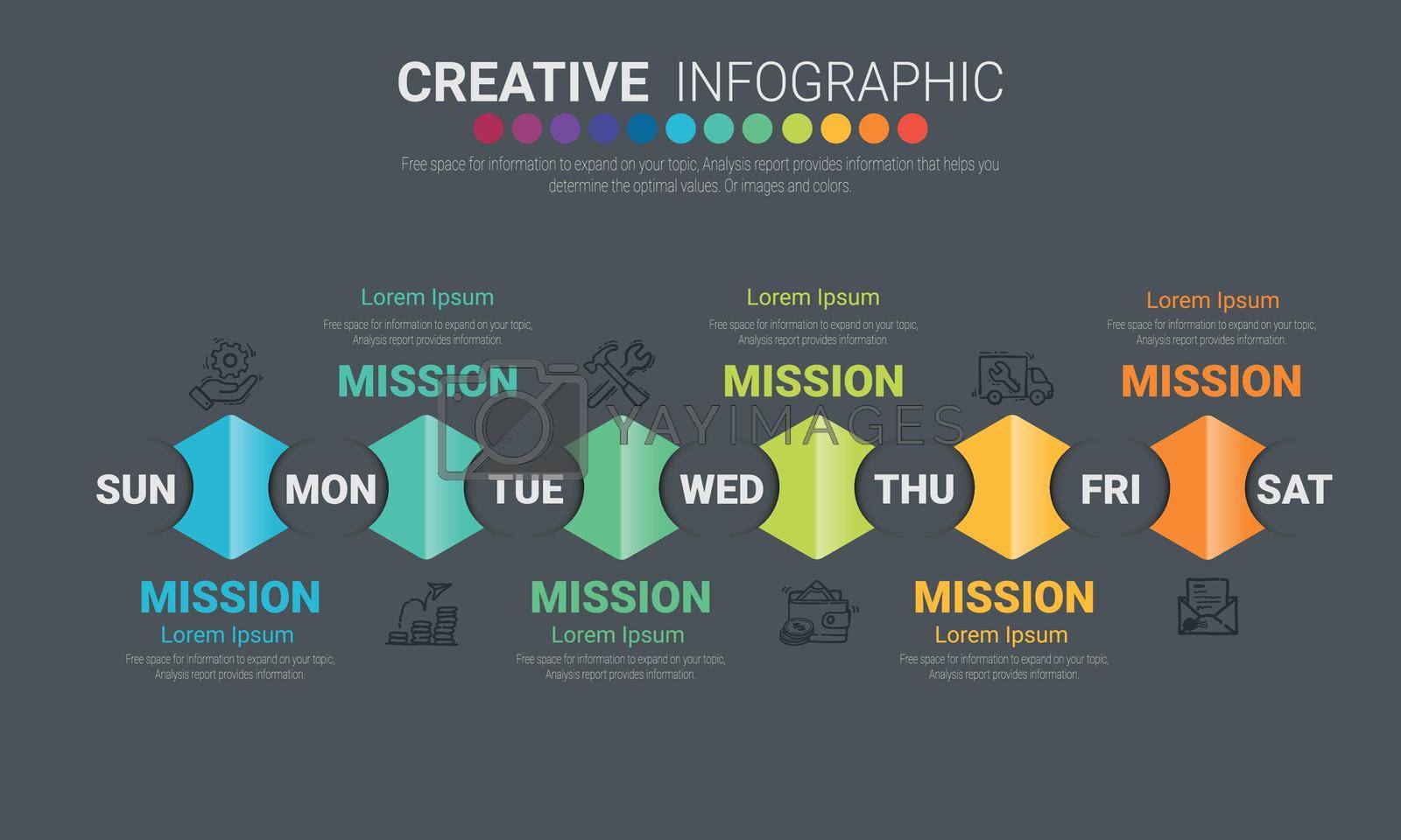 Royalty free image of Infographics element design for all day by Auchara