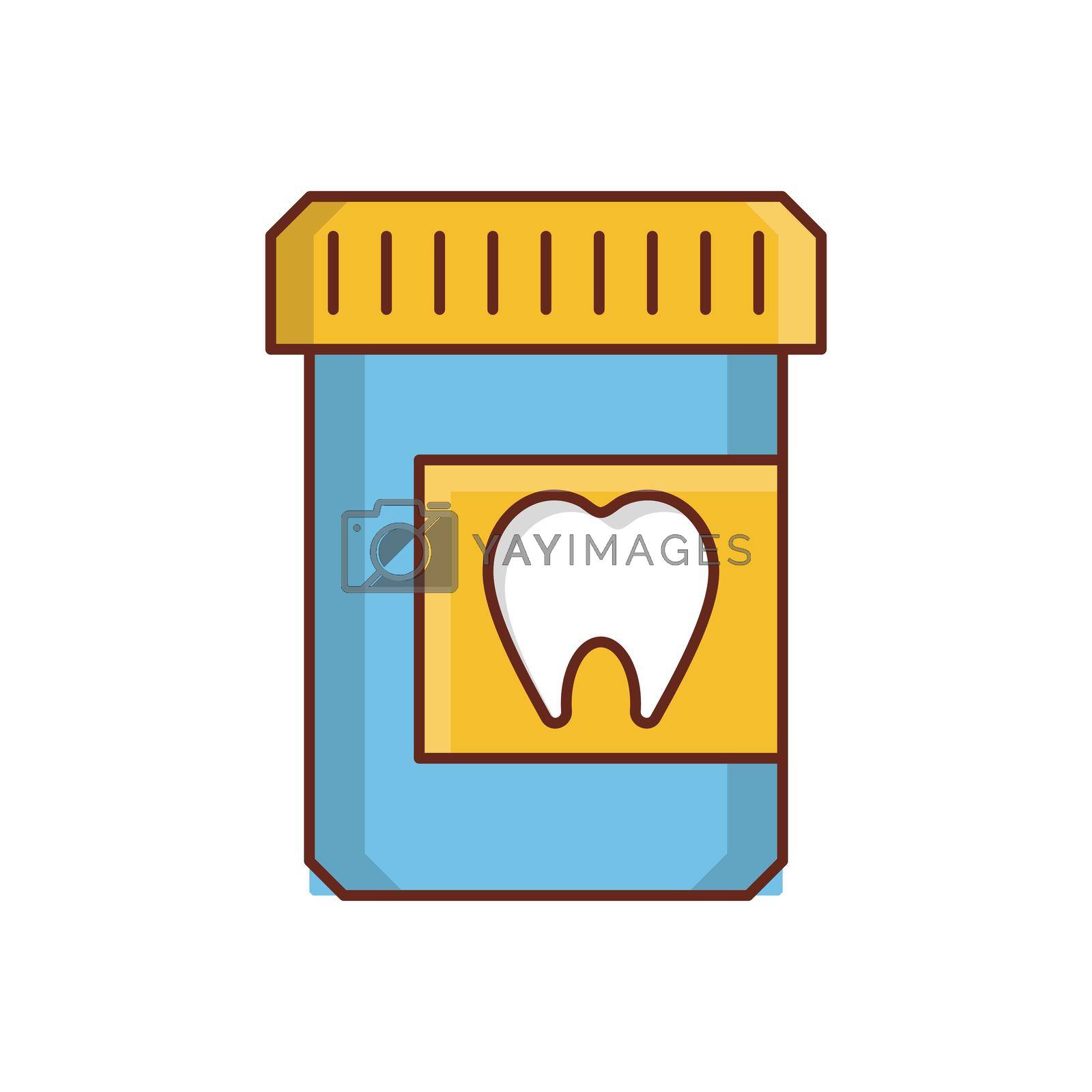 dental Vector illustration on a transparent background. Premium quality symbols.Vector line flat color icon for concept and graphic design.