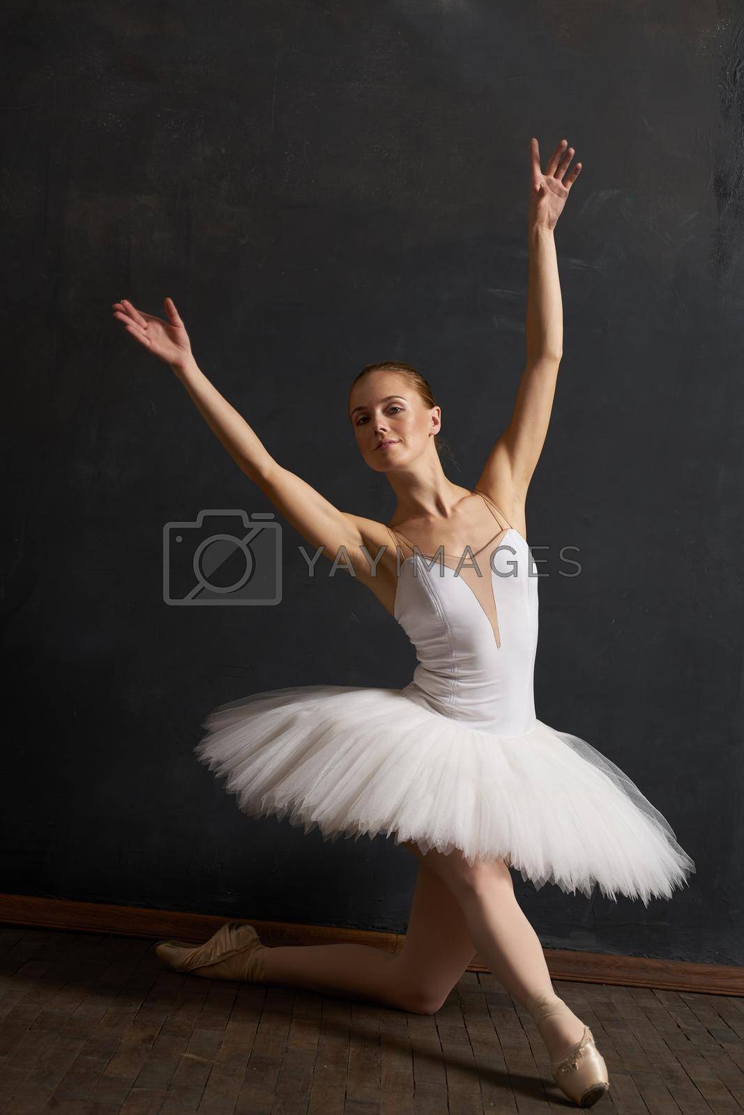 Royalty free image of woman ballerina in white tutu performance grace dance by Vichizh