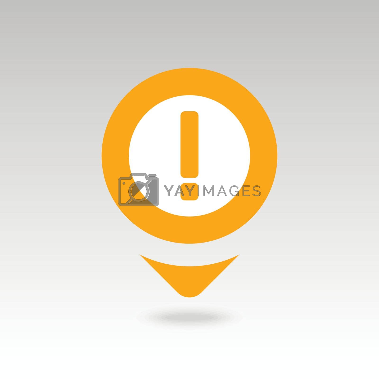 Royalty free image of Warning attention, exclamation mark pin map icon by nosik