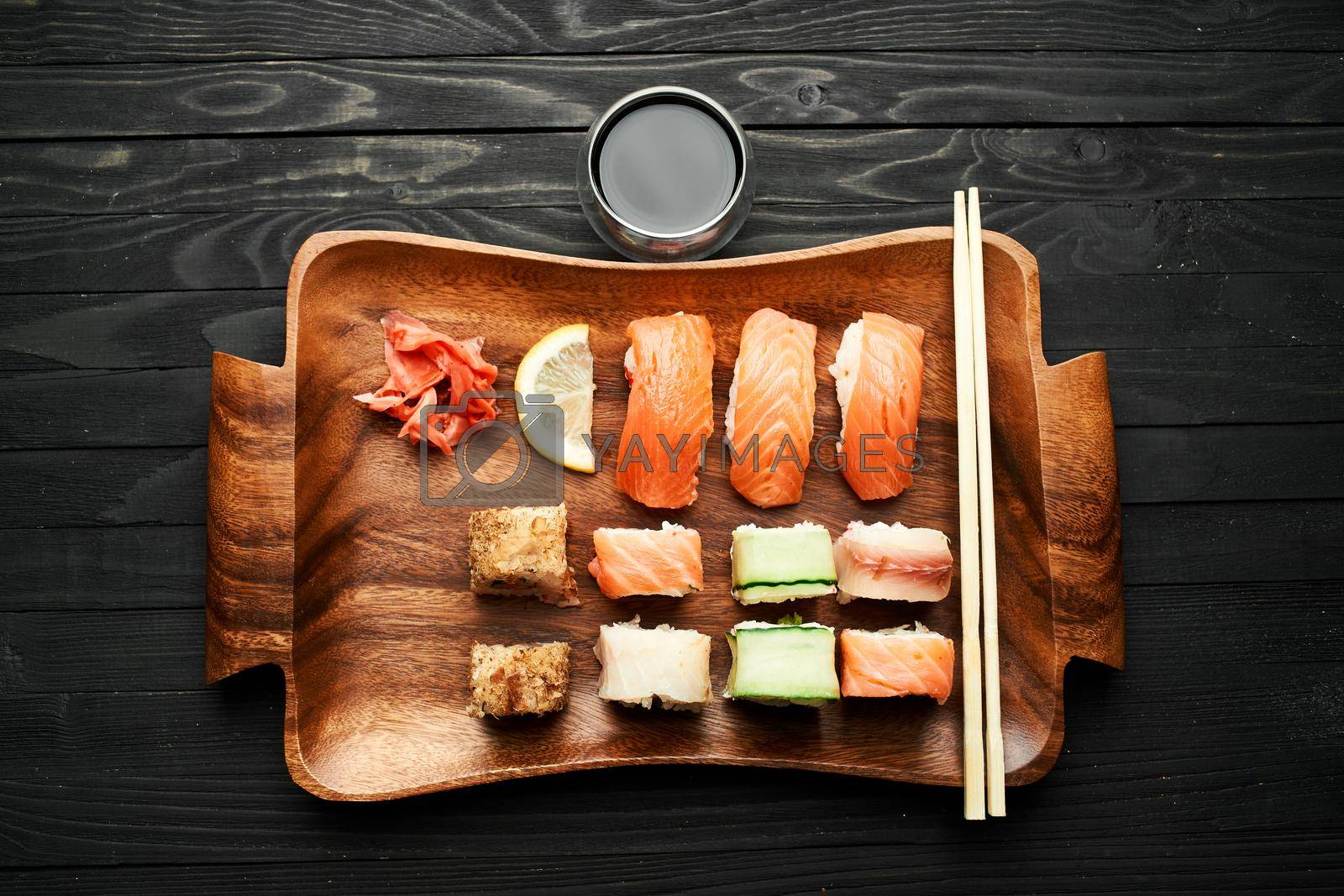 asian cuisine sushi sea food traditional cuisine restaurant. High quality photo