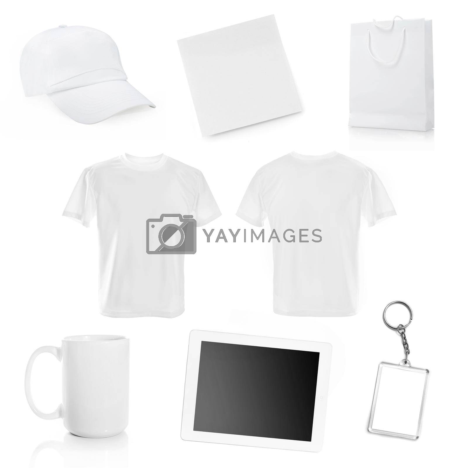 Royalty free image of collage of white objects by GekaSkr