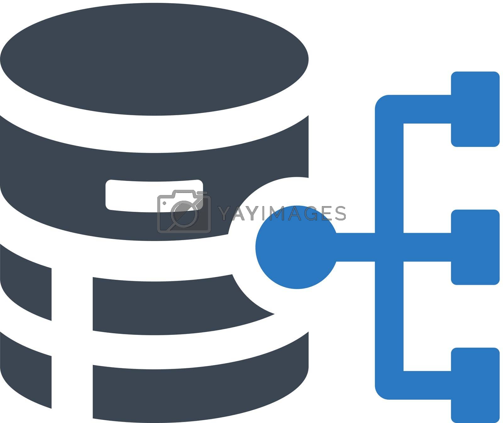 Royalty free image of Database structure icon by delwar018