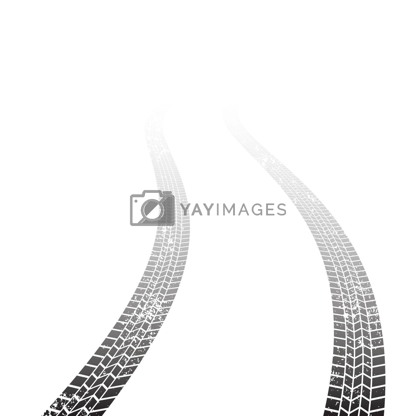 Royalty free image of Tire track background by misteremil