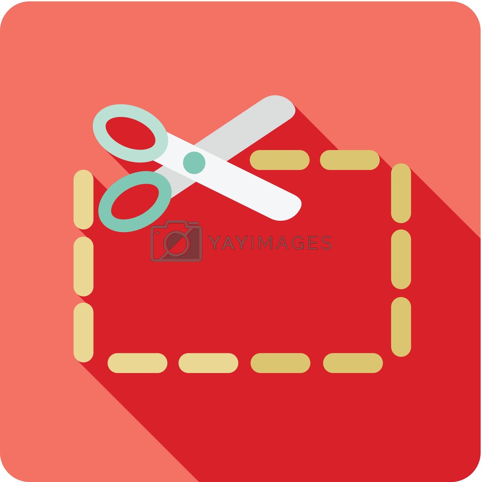 Royalty free image of Coupon cutting icon by nosik