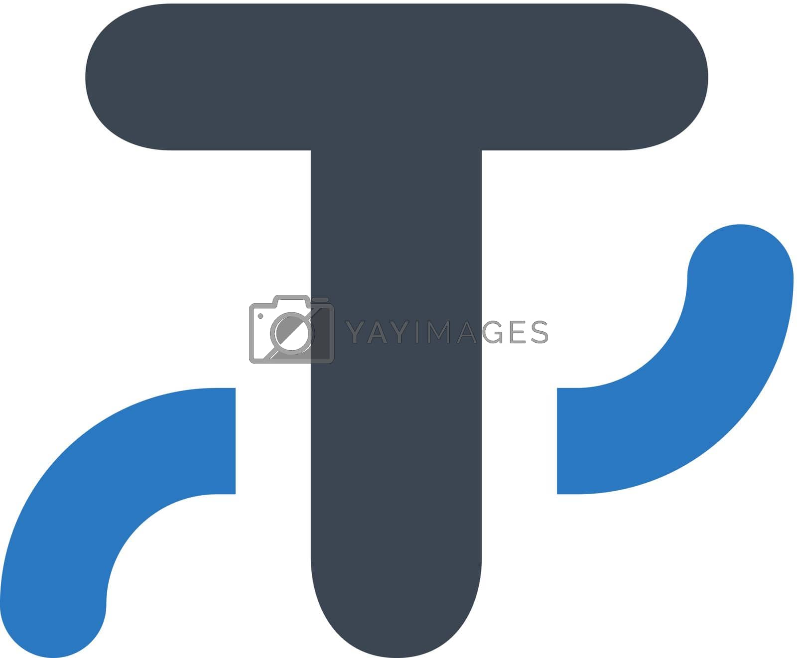 Royalty free image of Type on path icon. Vector EPS file. by delwar018