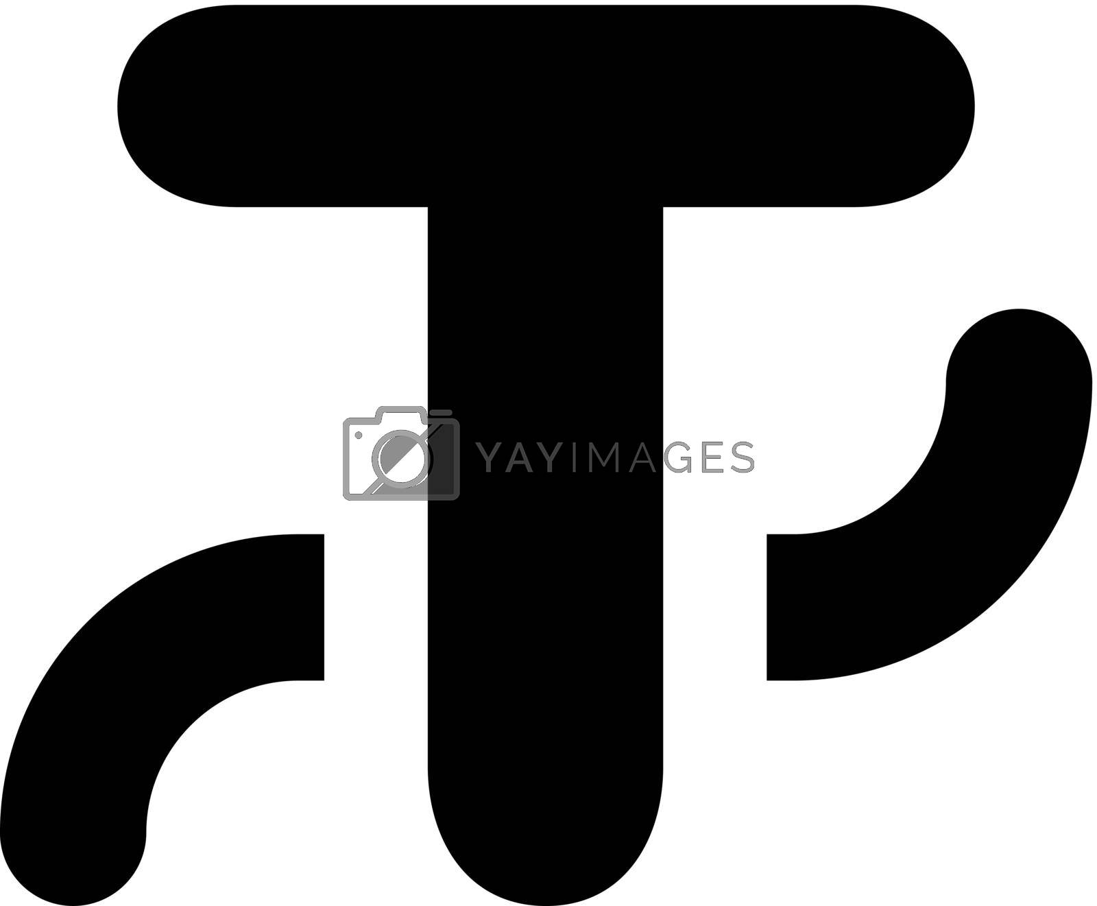 Royalty free image of Type on path icon. Vector EPS file. by delwar018