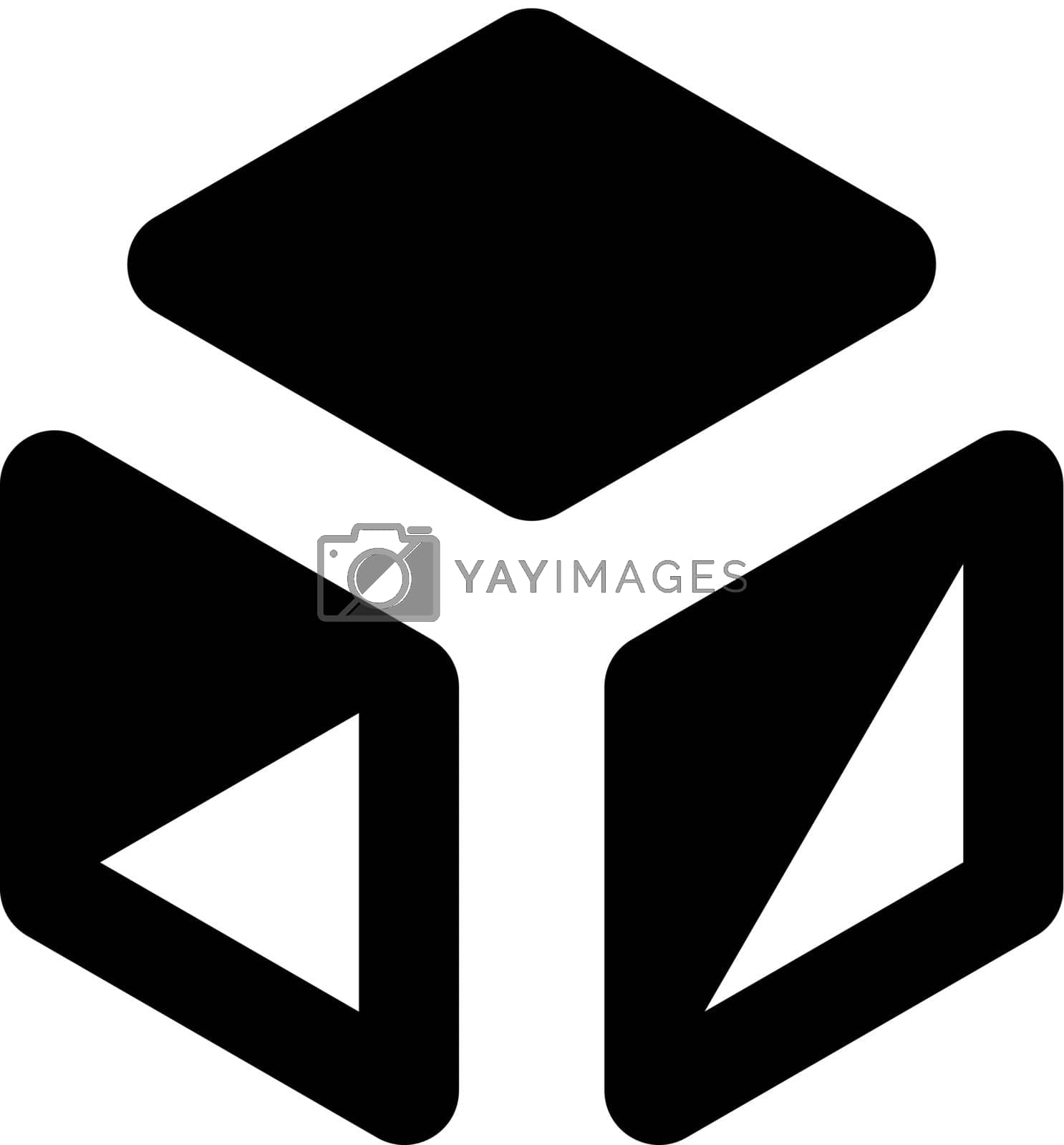 Royalty free image of 3d cube icon. Vector EPS file. by delwar018