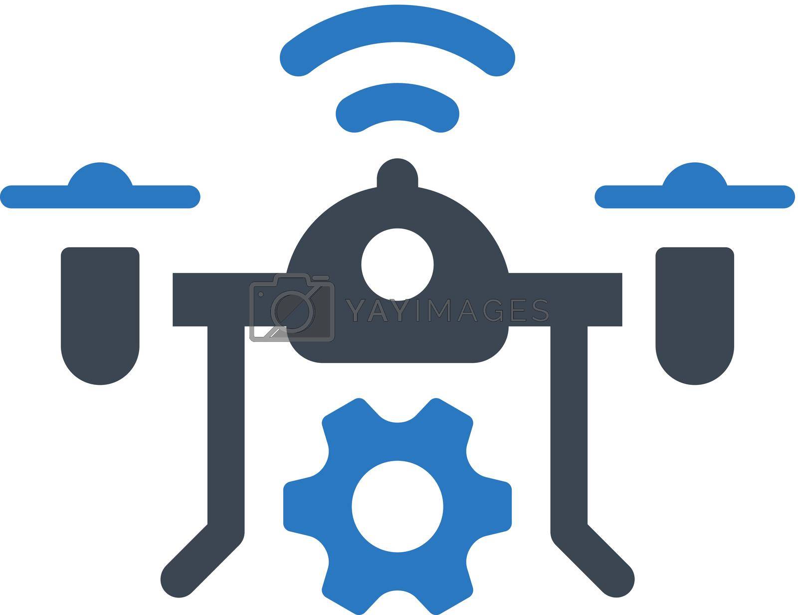 Drone technology icon. Vector EPS file.