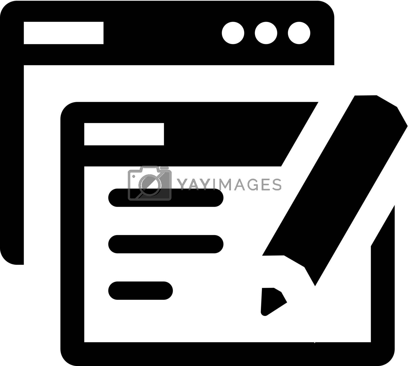 Royalty free image of Online copy writing icon by delwar018