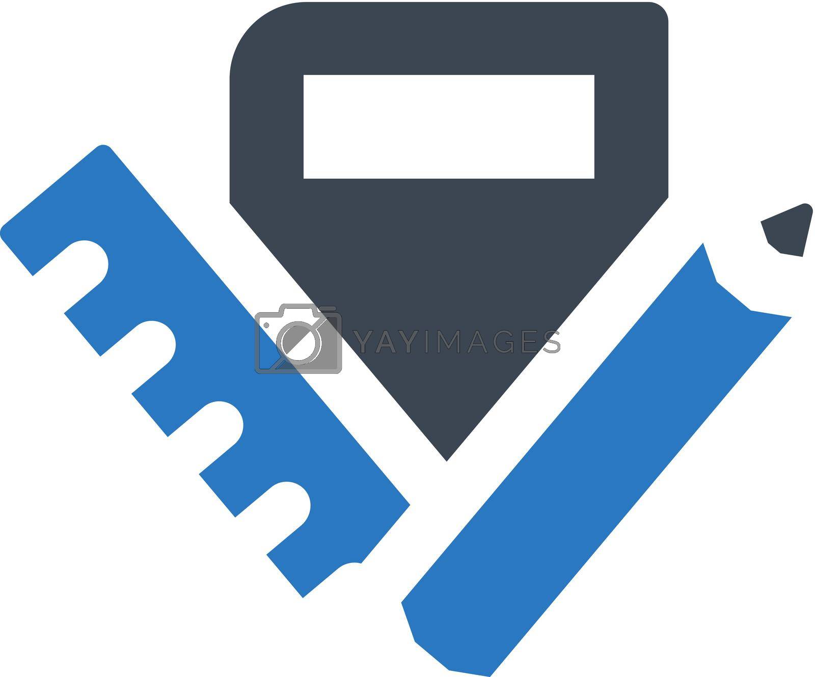 Royalty free image of Education tools icon by delwar018
