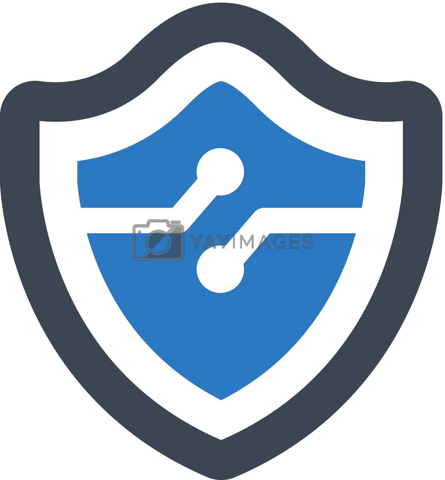 Secure information technology icon. Vector EPS file.