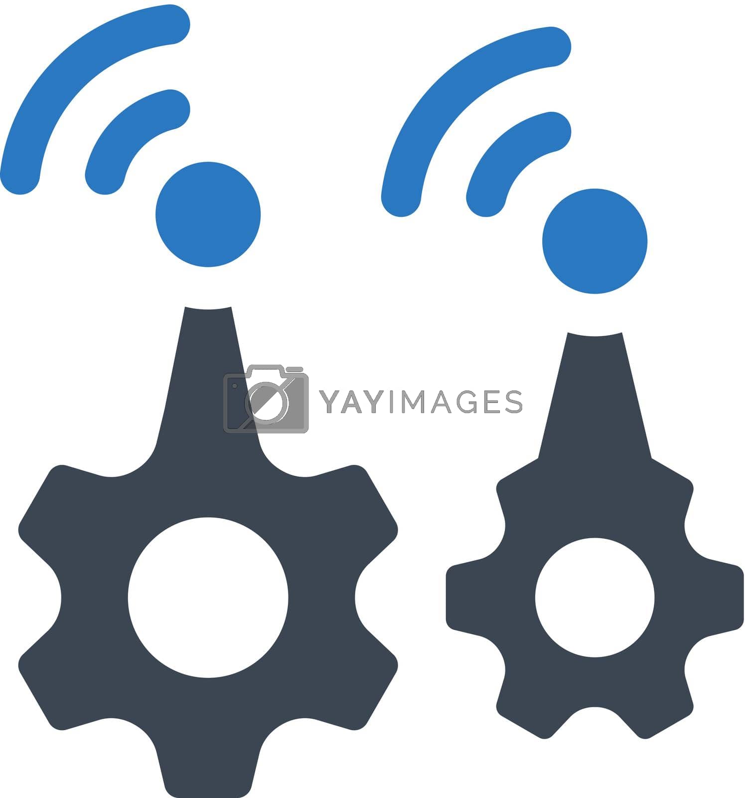 Royalty free image of Network service icon by delwar018