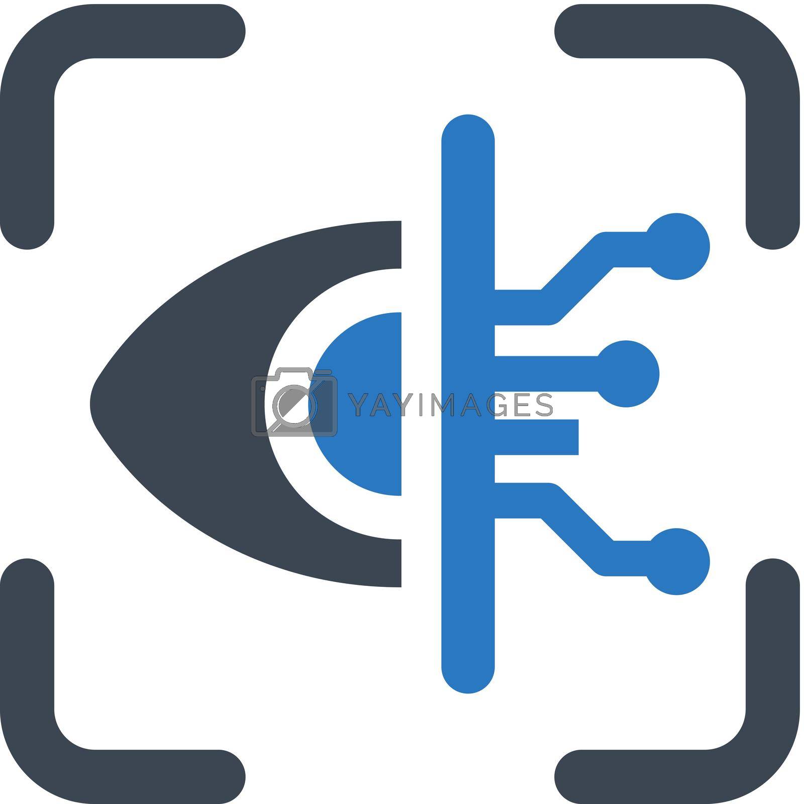 Royalty free image of Retina scanning icon by delwar018