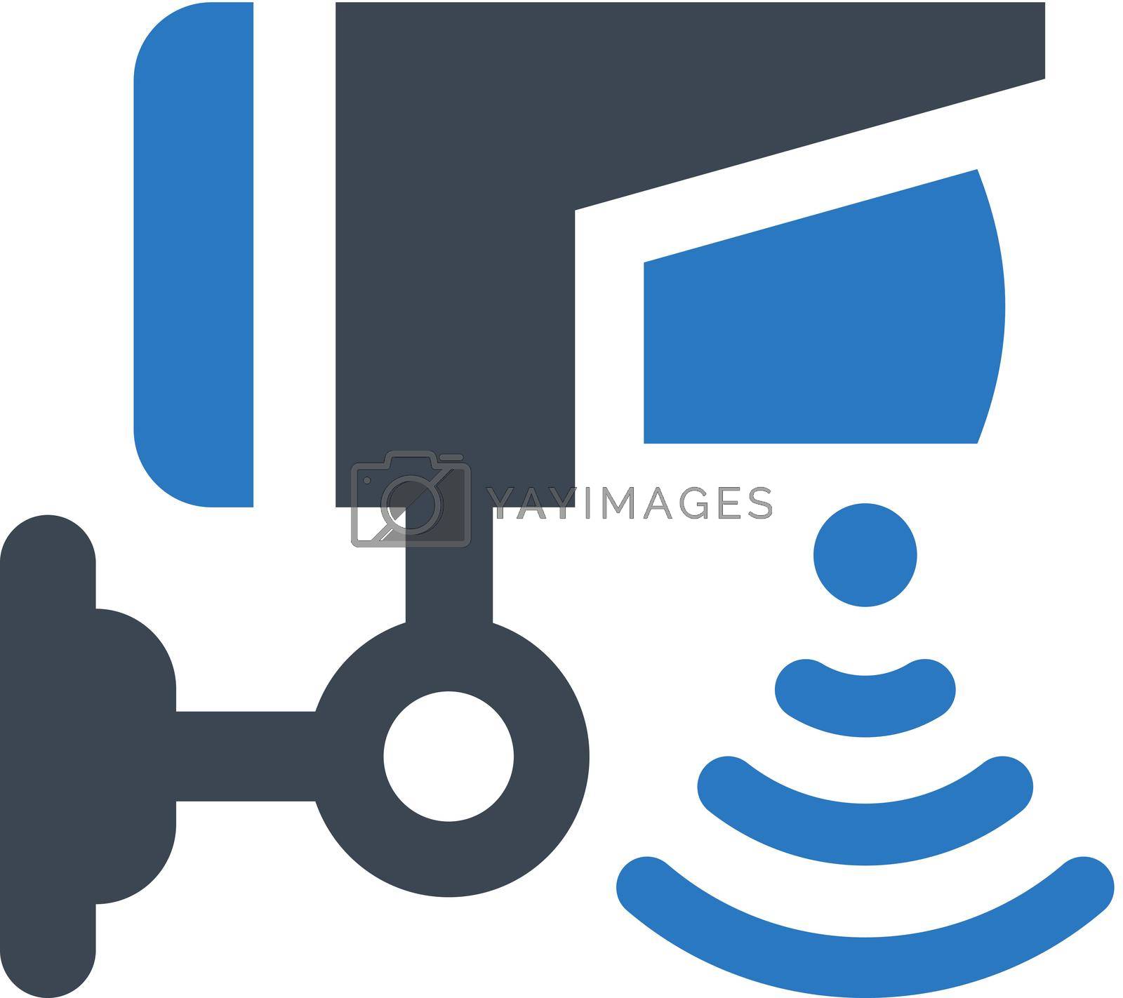 Royalty free image of Security camera signal icon by delwar018