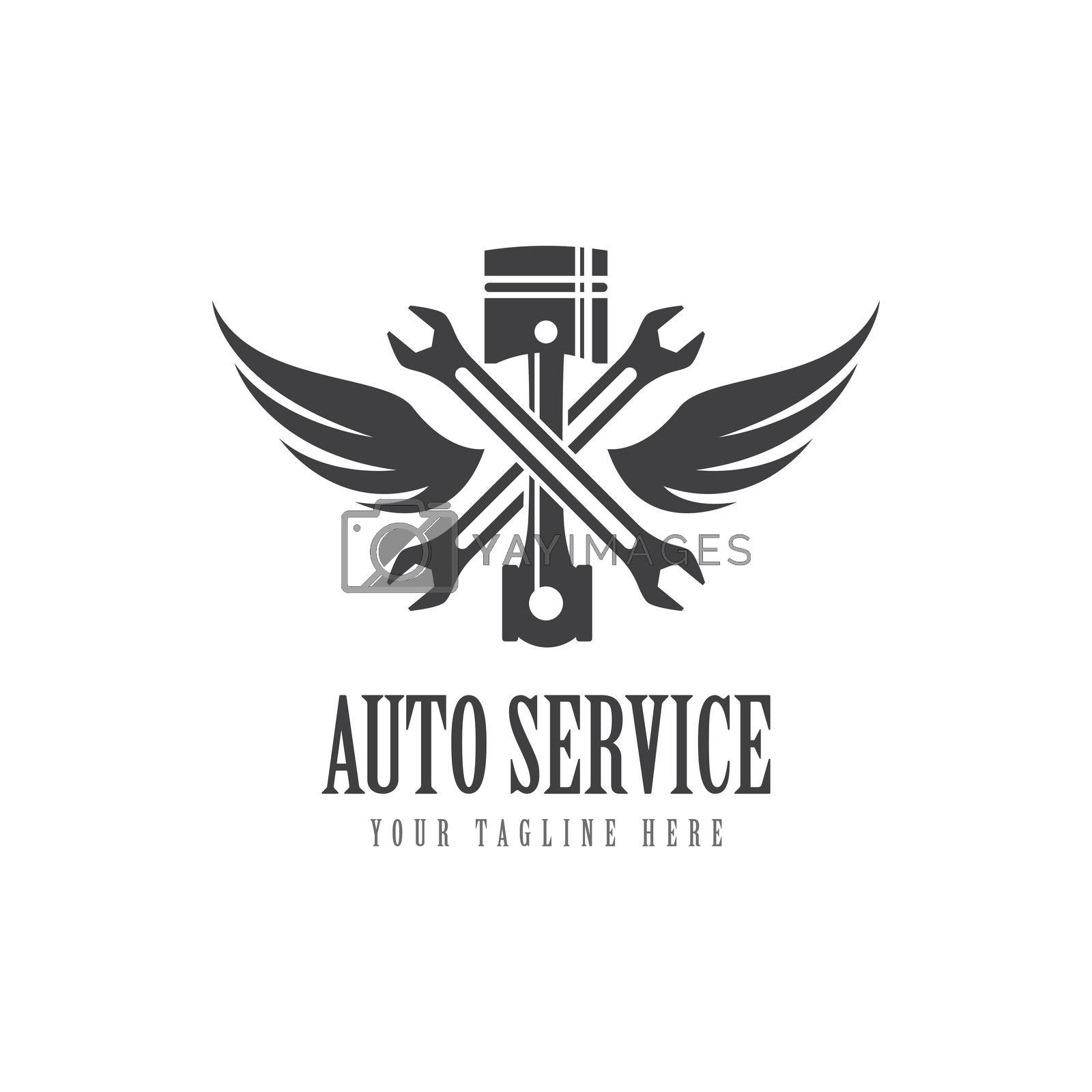 Royalty free image of Piston auto service design by awk