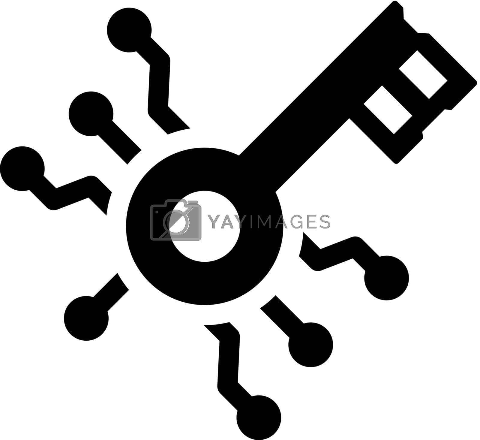 Royalty free image of Digital security key icon by delwar018