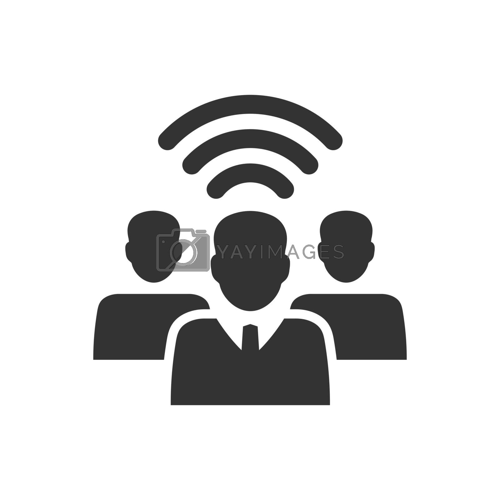 Royalty free image of Team communication icon  by delwar018