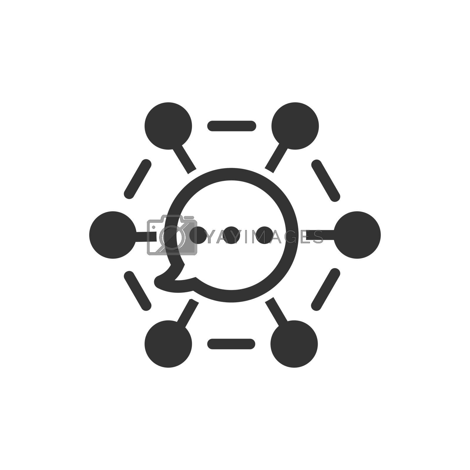 Communication network icon. Vector EPS file. 