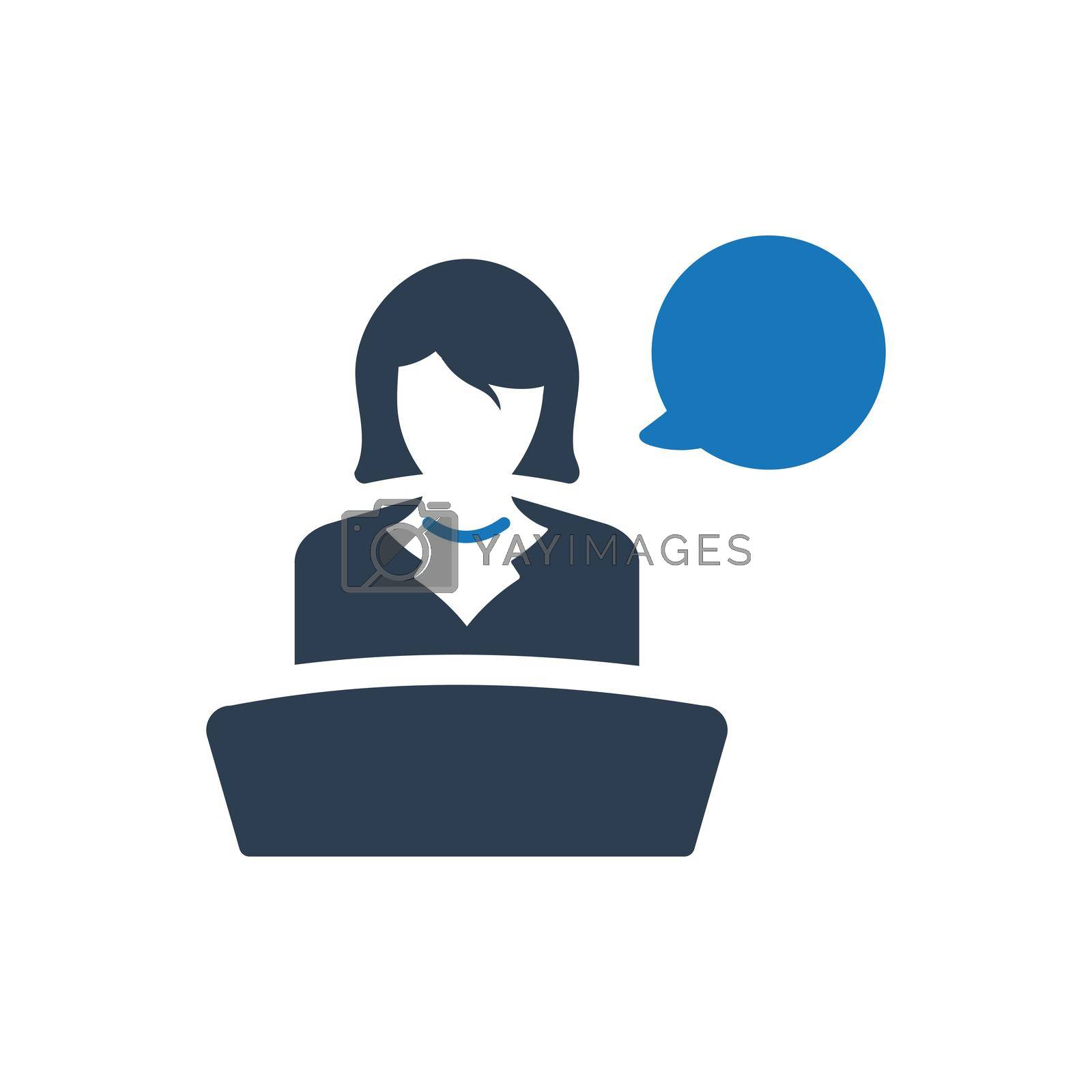 Royalty free image of Business Presentation Icon by delwar018