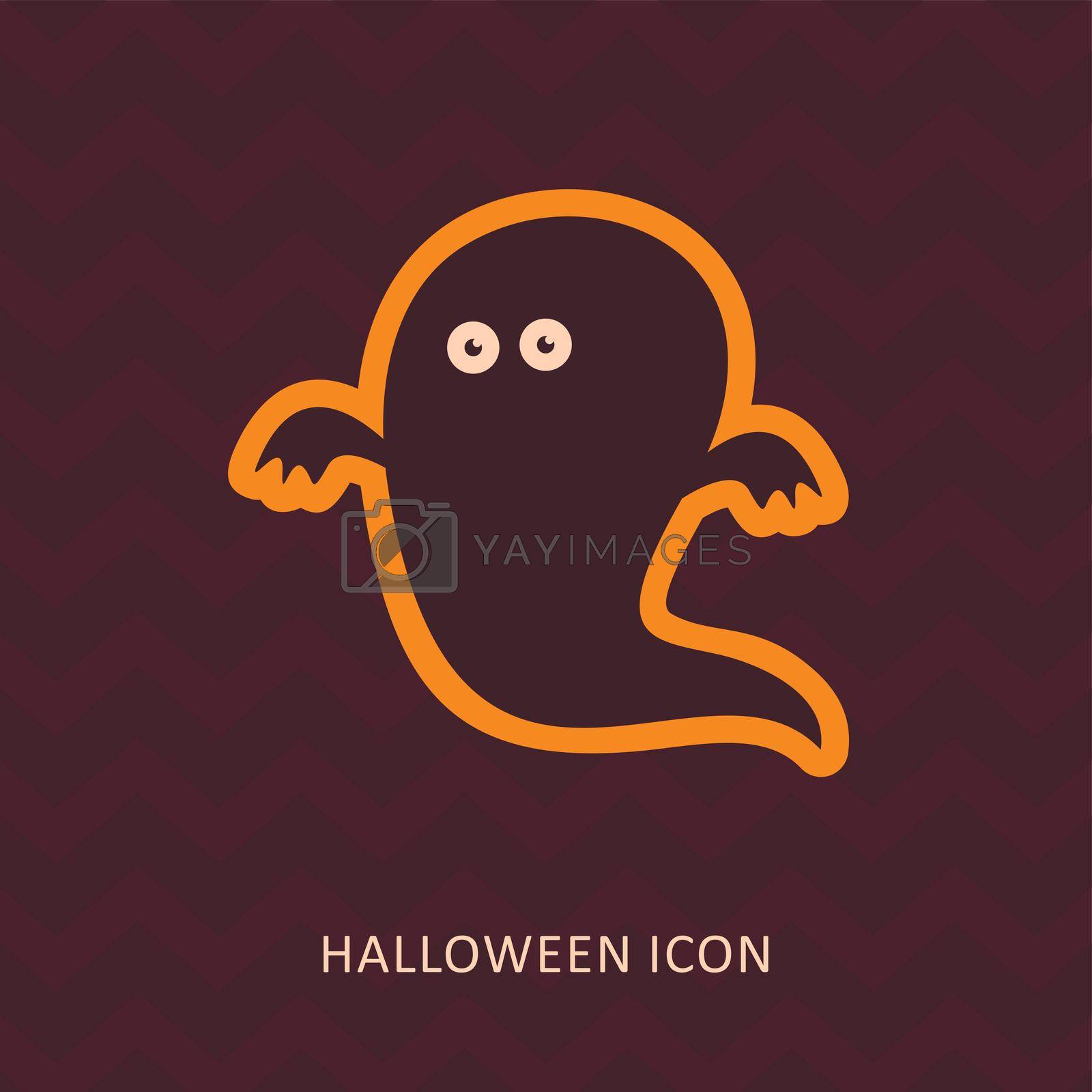 Royalty free image of Halloween Ghost vector silhouette icon by nosik