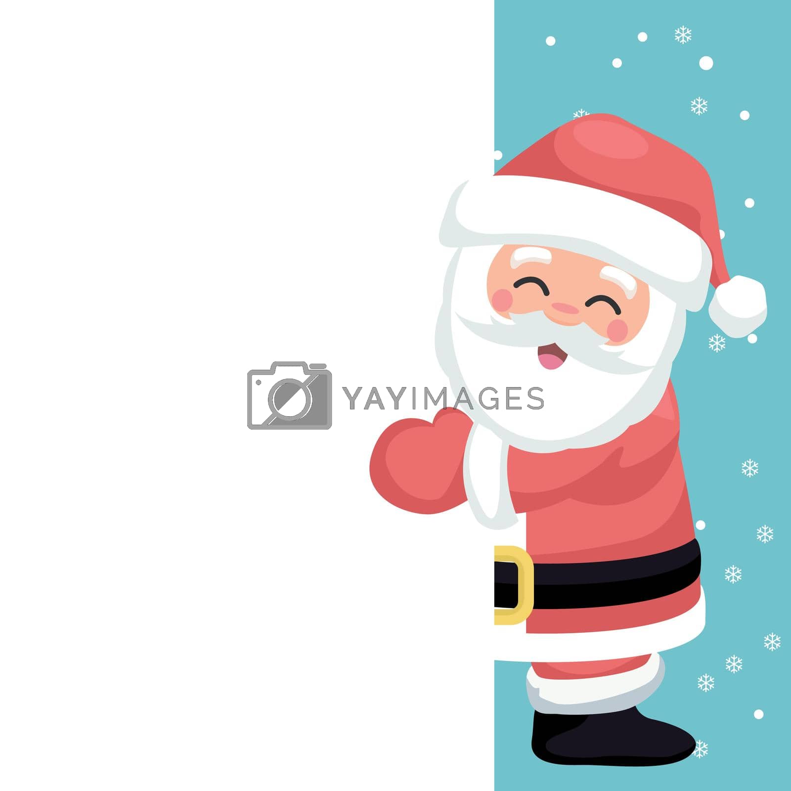 Royalty free image of Christmas card for dedication of happy Santa Claus by Ipajoel