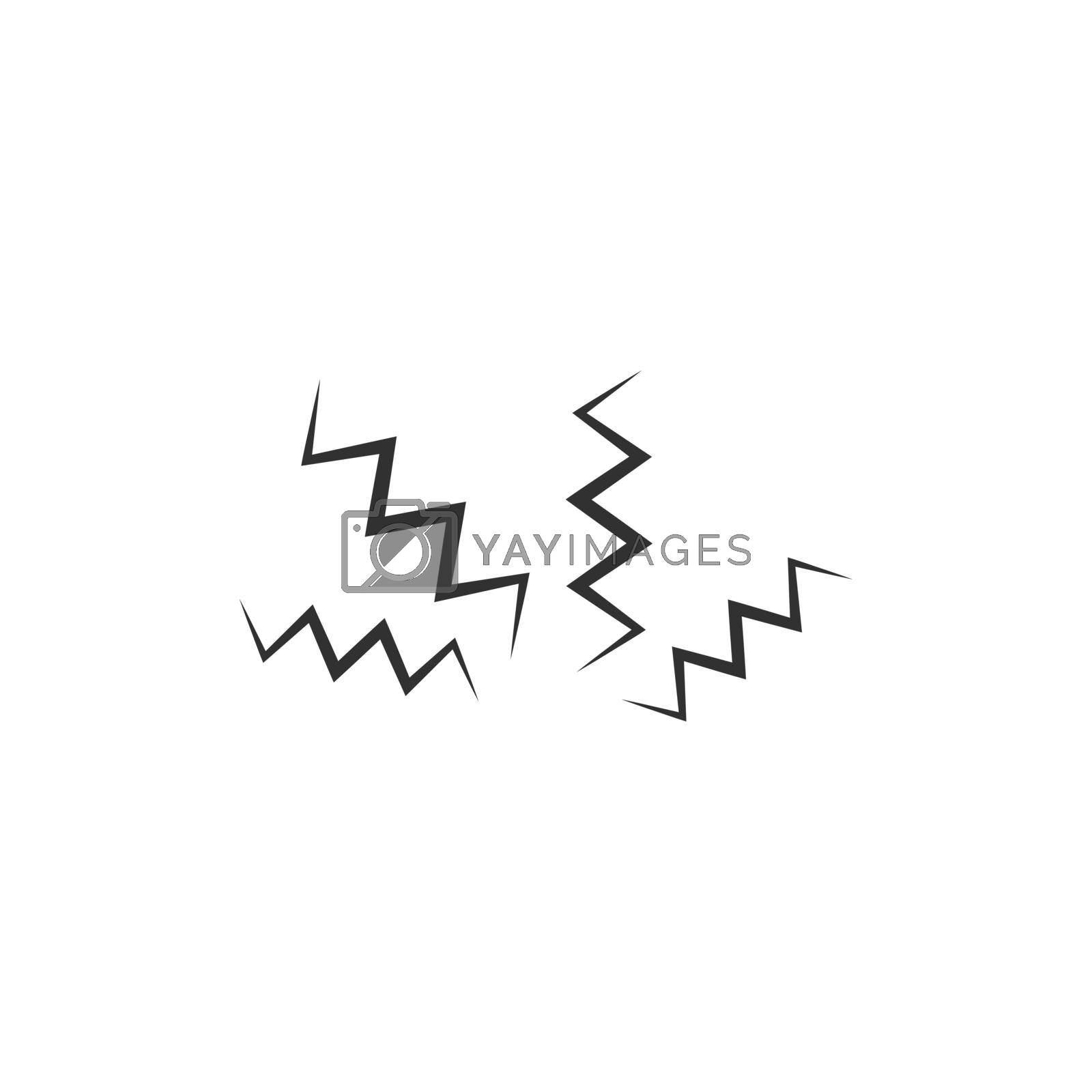 Royalty free image of Electricity shock lightning. Speed flashing lightnings bolt, shock lightning arrow symbols. Stock Vector illustration isolated on white background. by Kyrylov