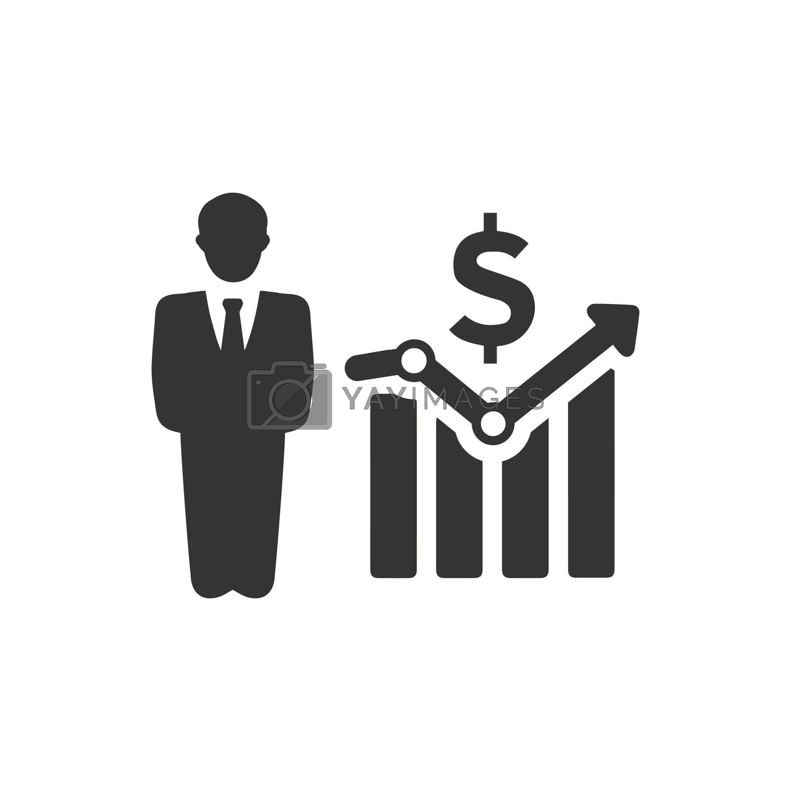 Business Financial Report icon. Vector EPS file.