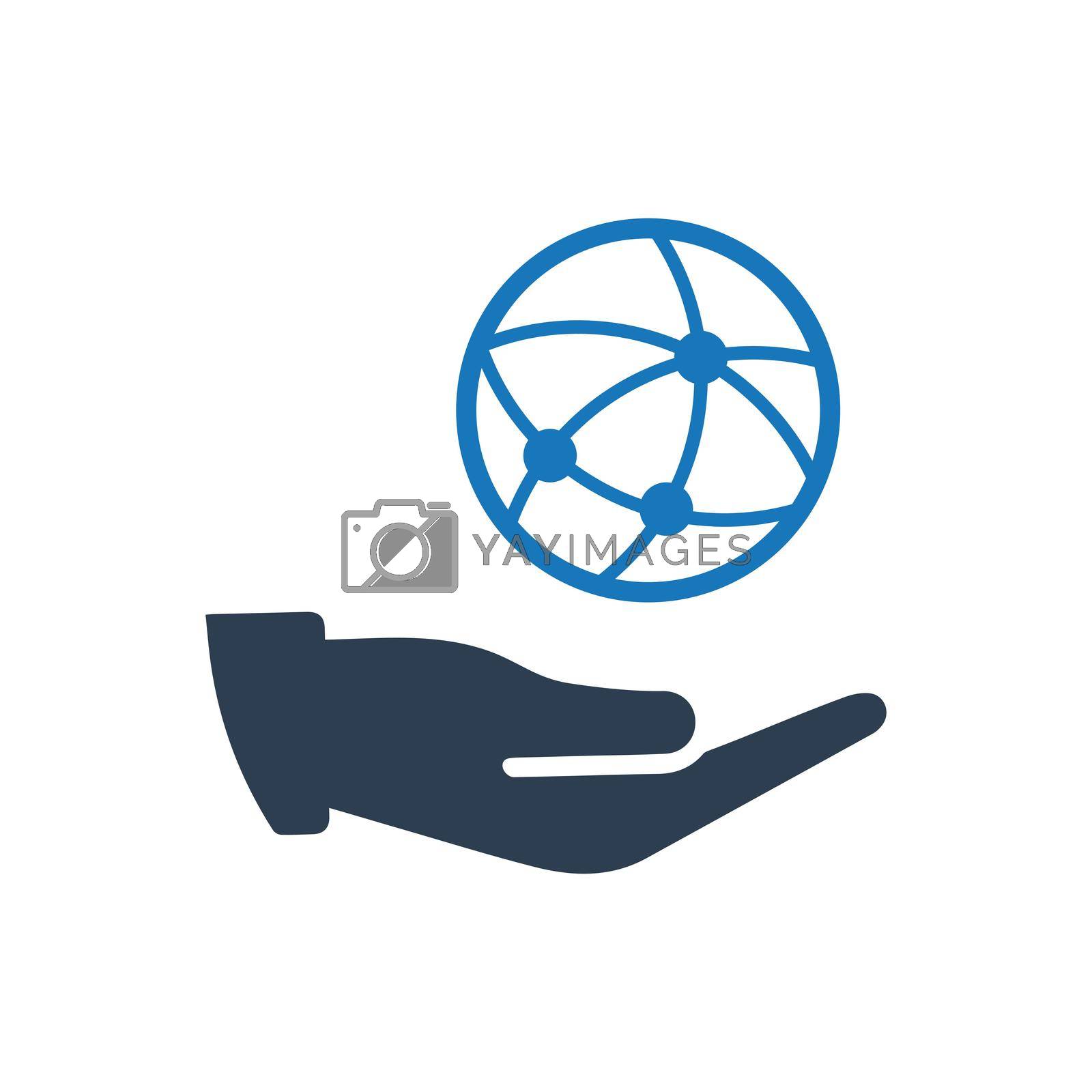 Global Business Communication icon. Vector EPS file.
