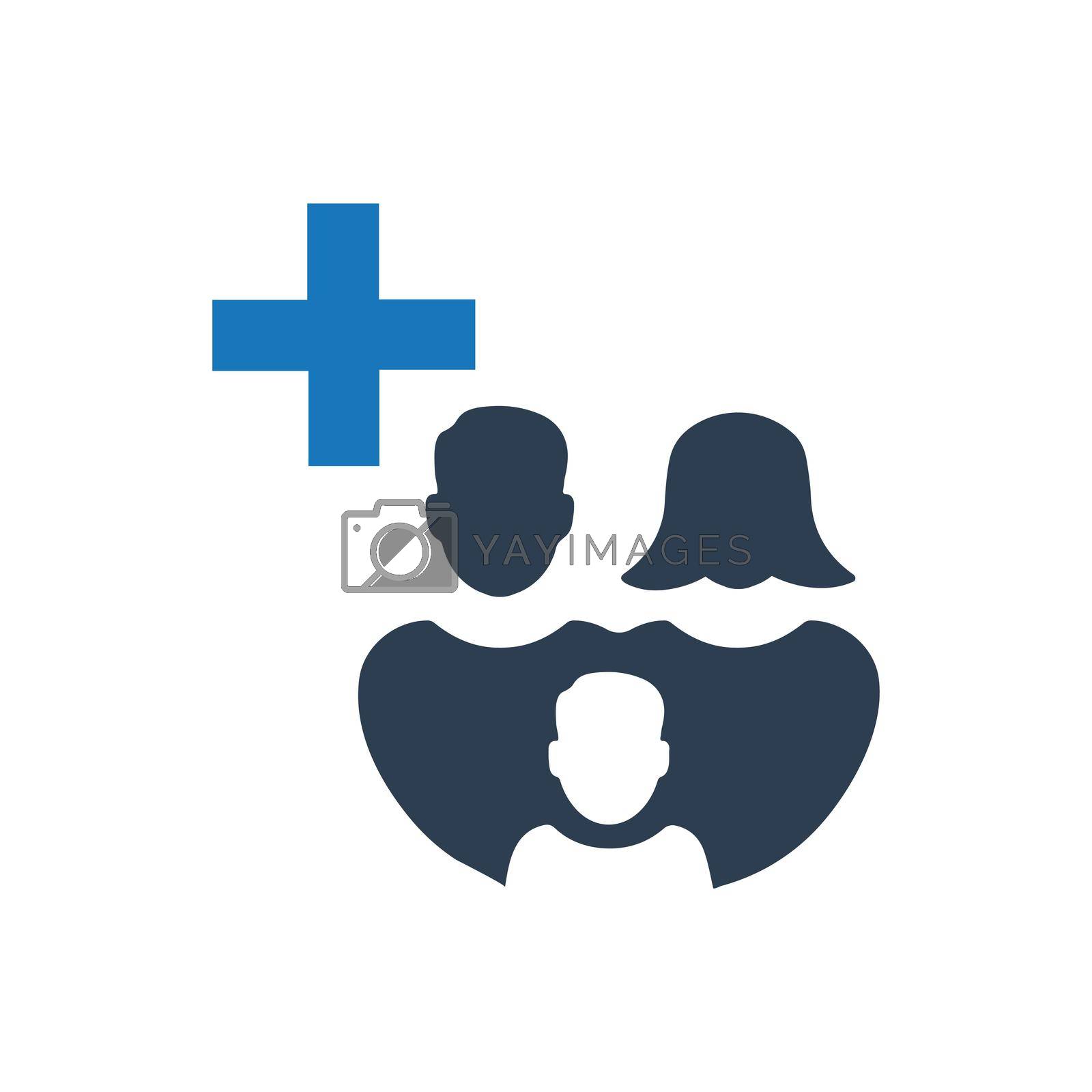 Family Healthcare icon. Vector EPS file.