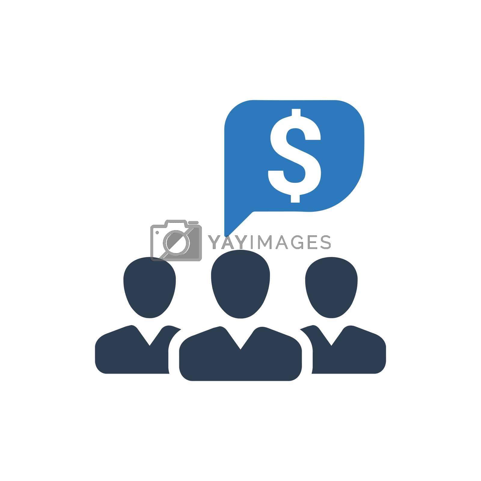 Royalty free image of Financial Discussion Icon by delwar018