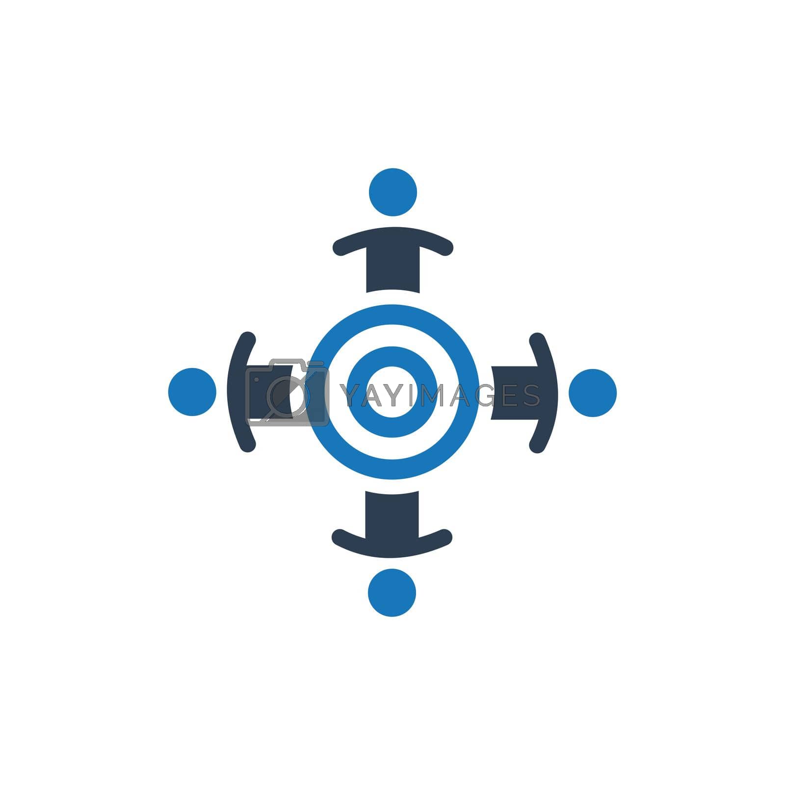 Royalty free image of Teamwork Target Icon by delwar018