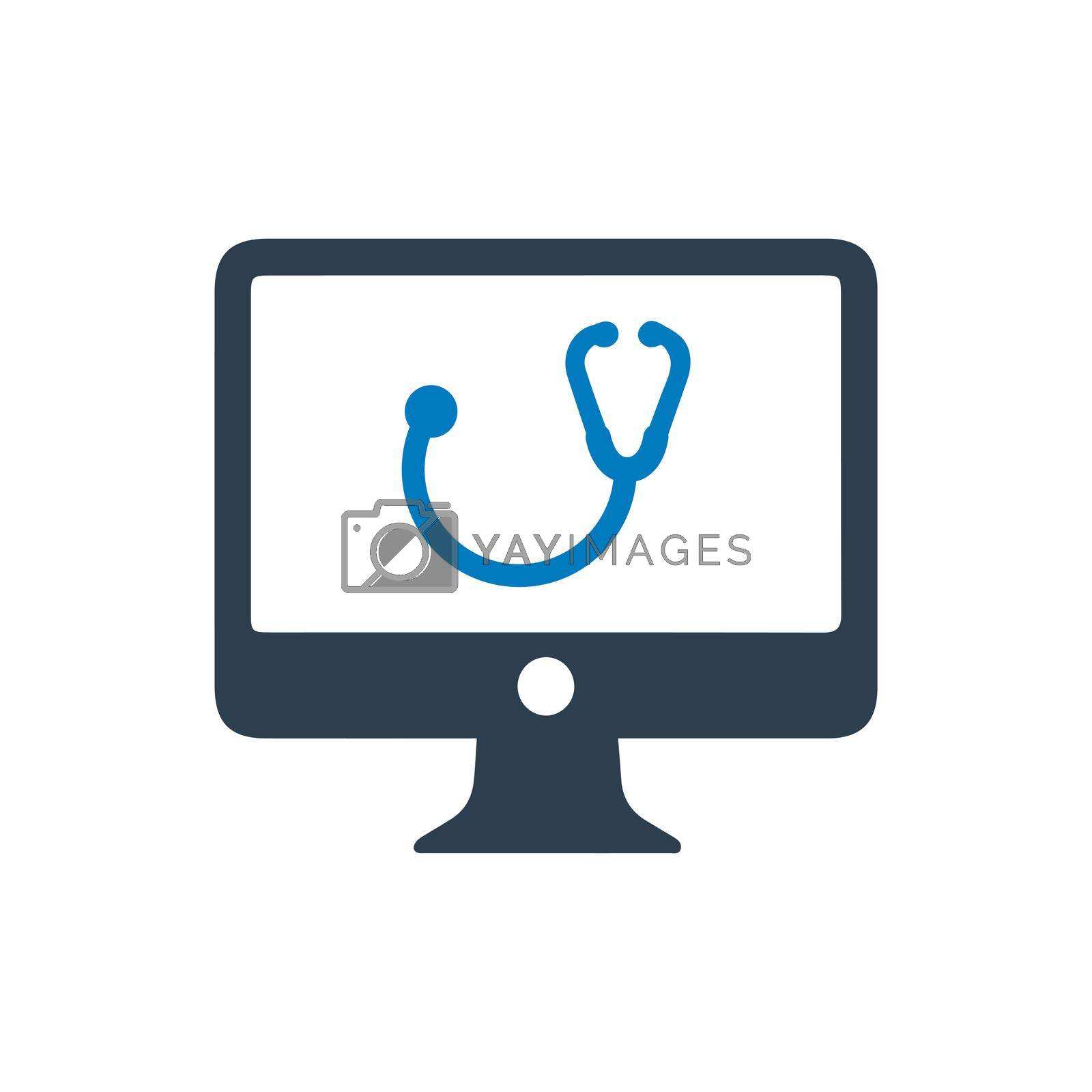 Royalty free image of Online Doctor Icon by delwar018