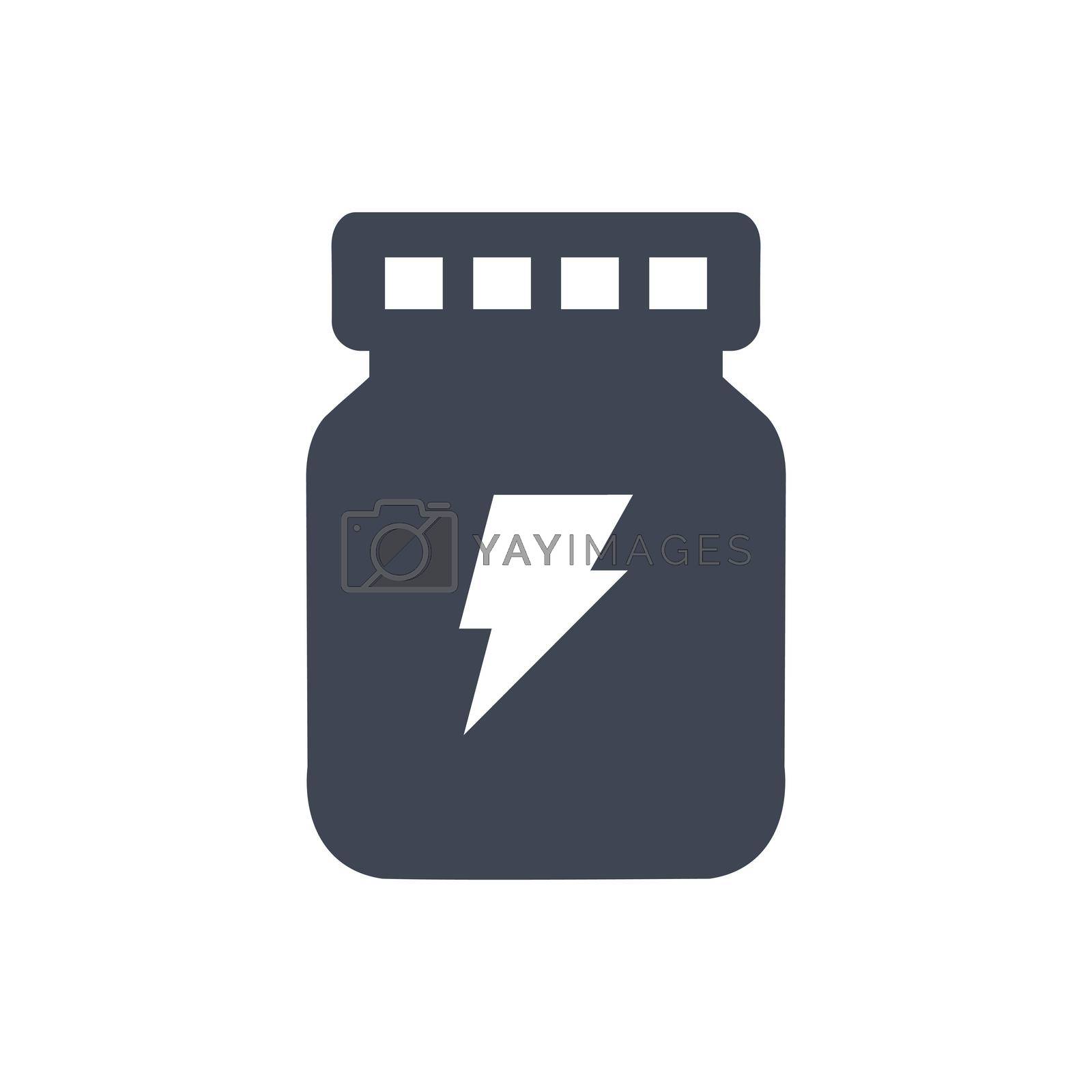 Fitness protein icon. Vector EPS file.