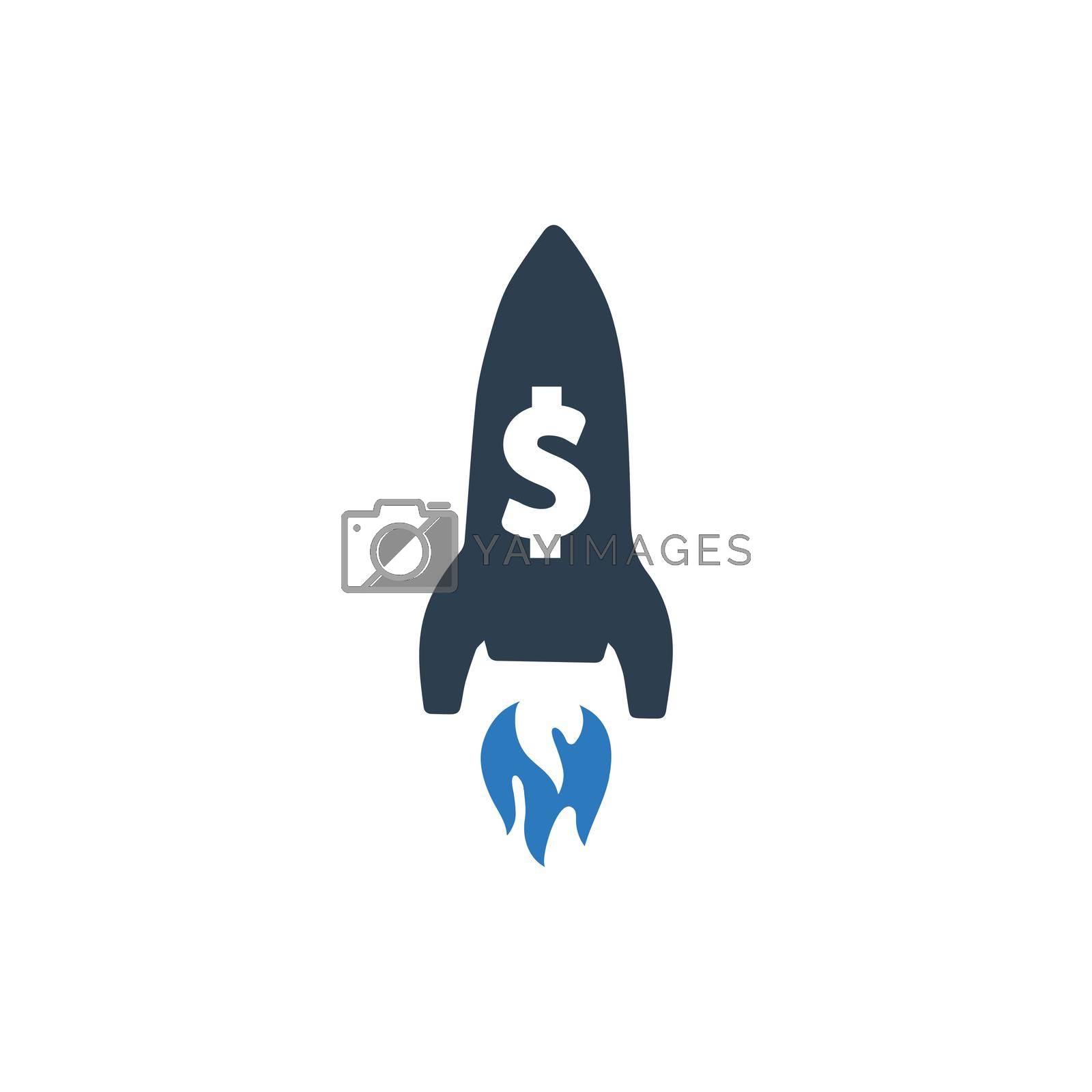 Royalty free image of Financial Project Launch Icon by delwar018