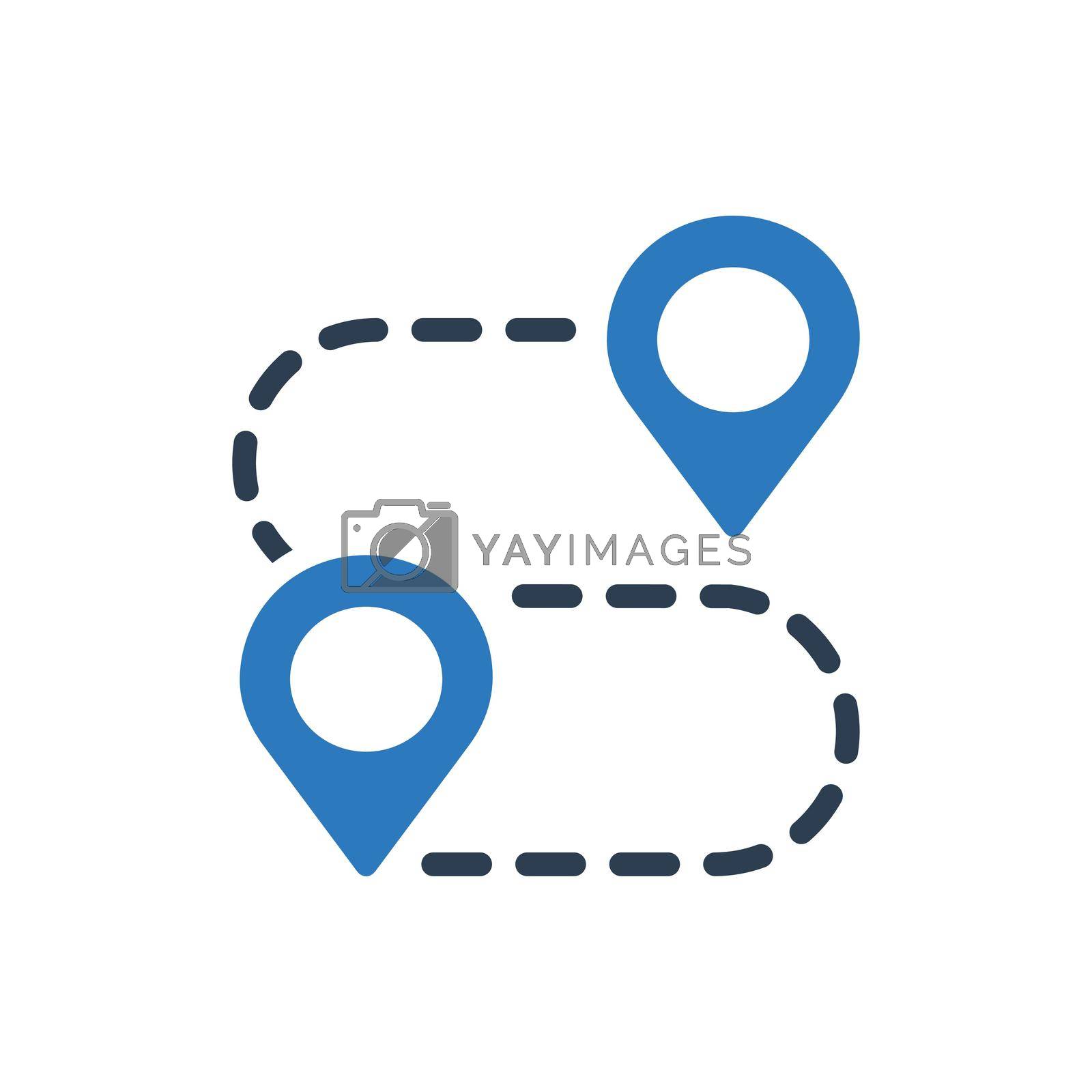 Travel Direction icon. Vector EPS file.
