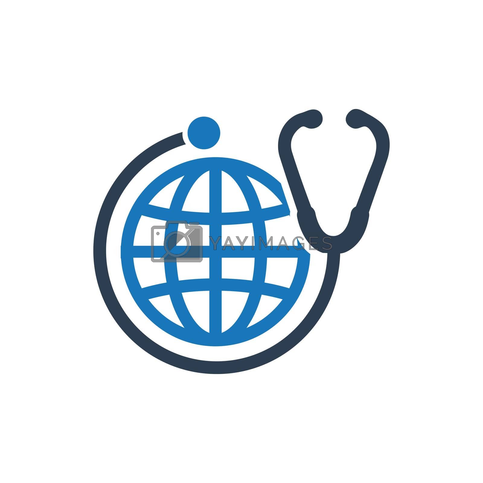 Global Healthcare icon. Vector EPS file.