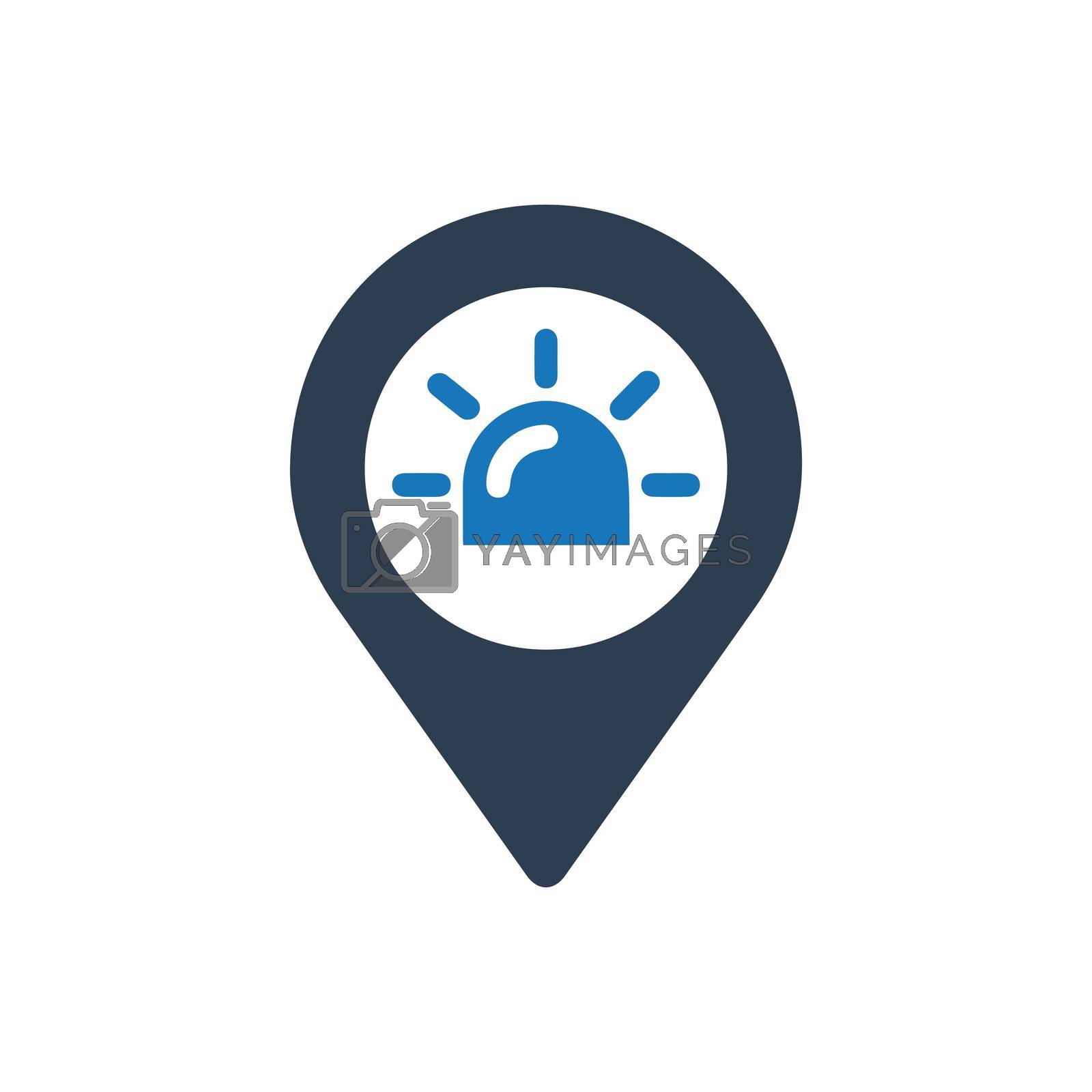 Royalty free image of Ambulance Location Icon by delwar018