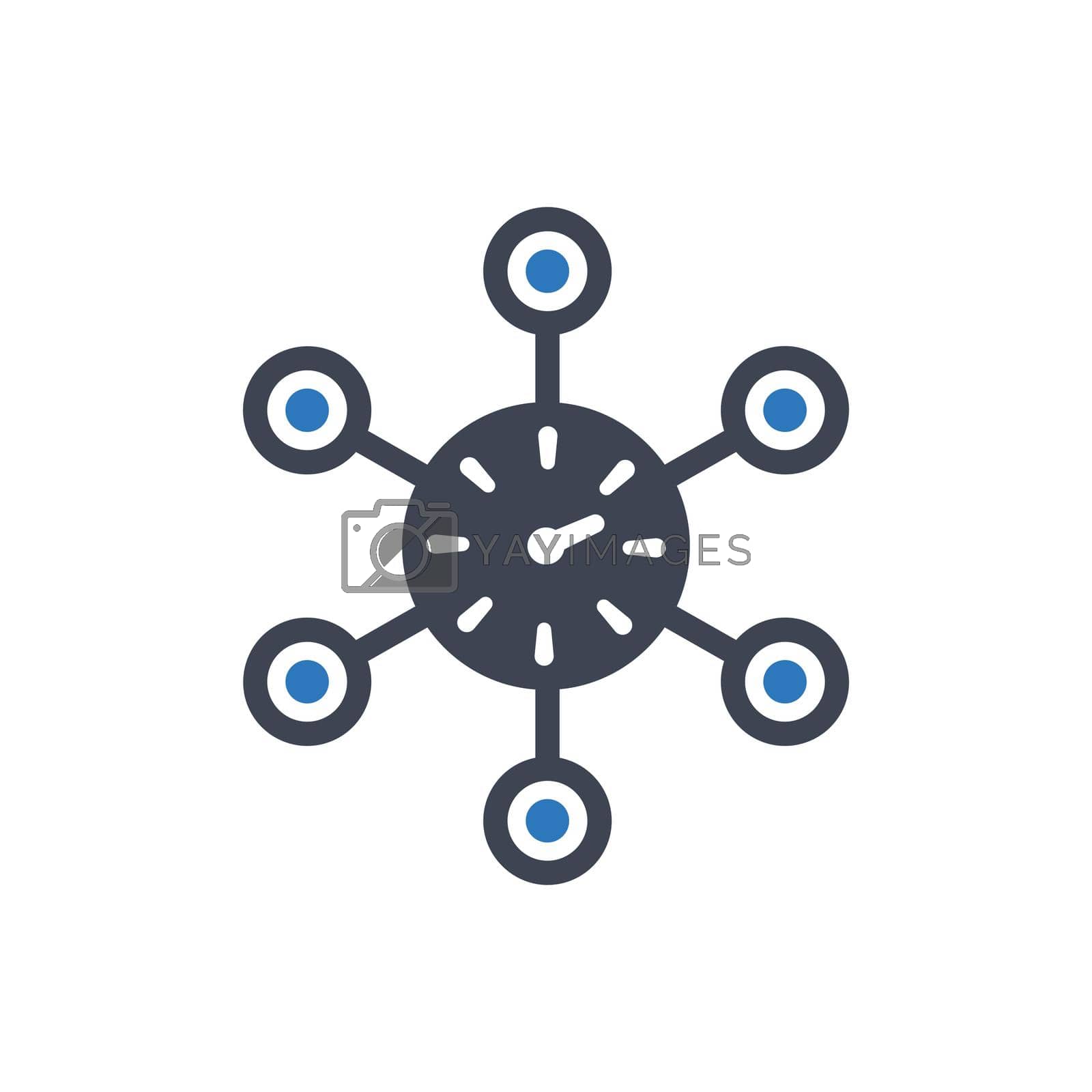 Royalty free image of Time network icon by delwar018